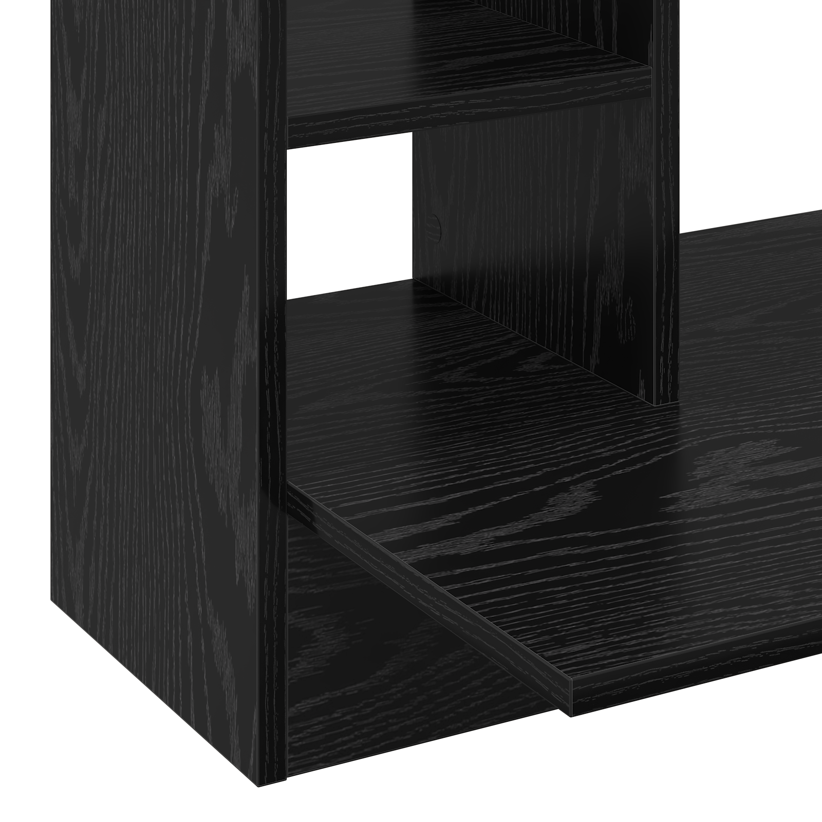 Falra szerelhető íróasztal fekete tölgy 105x48x75 cm szerelt fa