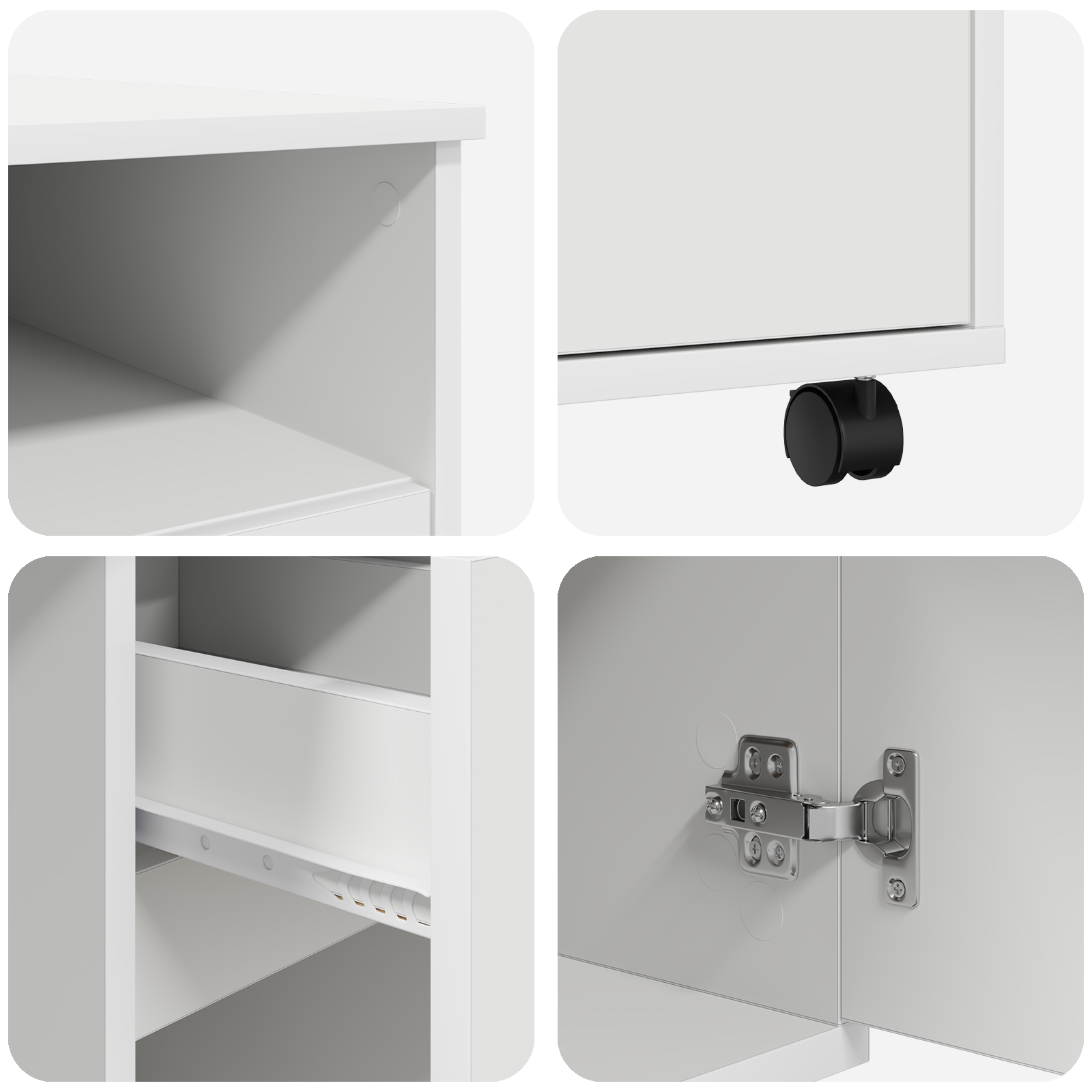 Fehér íróasztal fiókokkal fehér mdf, forgácslap szabványos fiókok