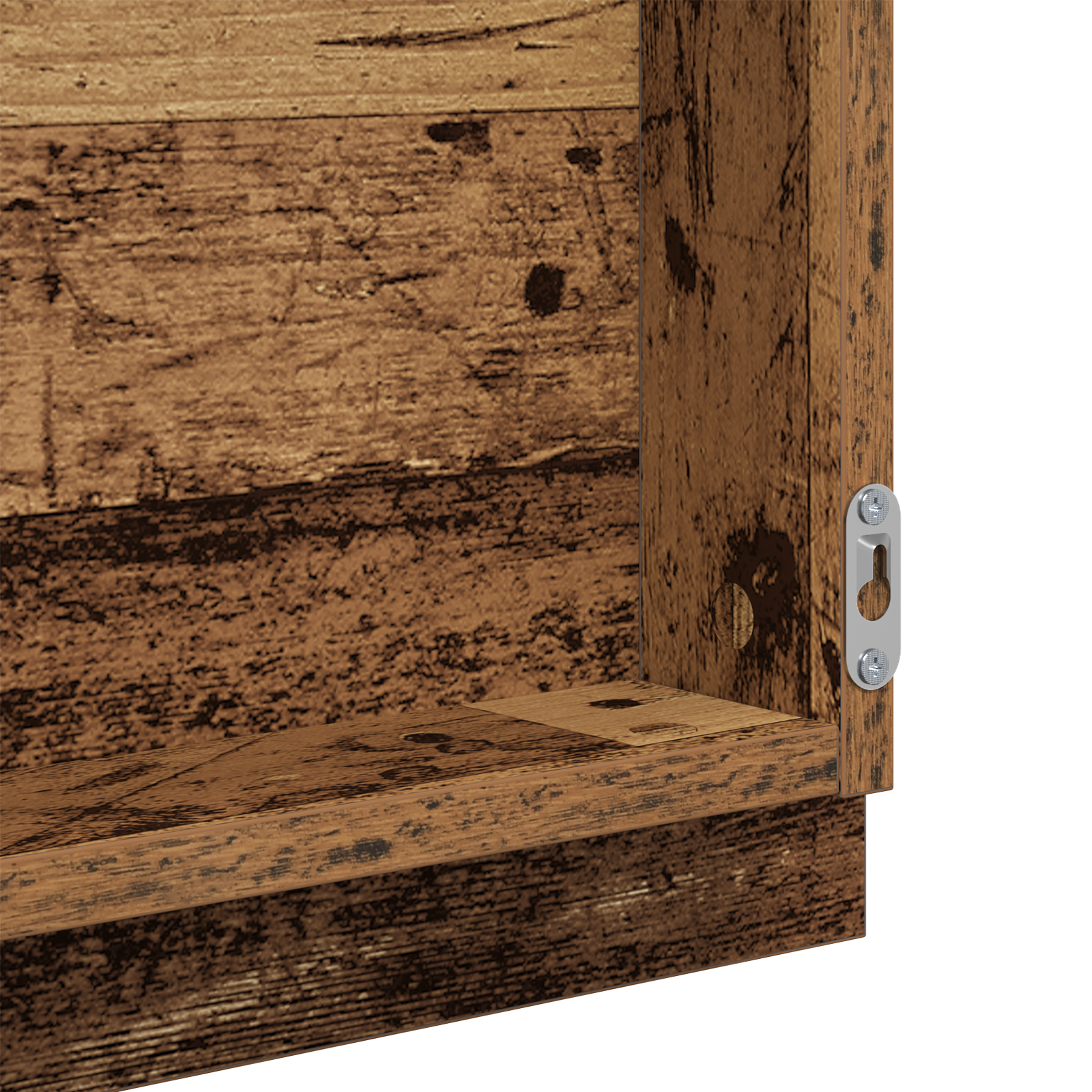 Fürdőszoba tükör régi fa szerelt fa, üveg 90 x 8.5 x 37 cm tükör