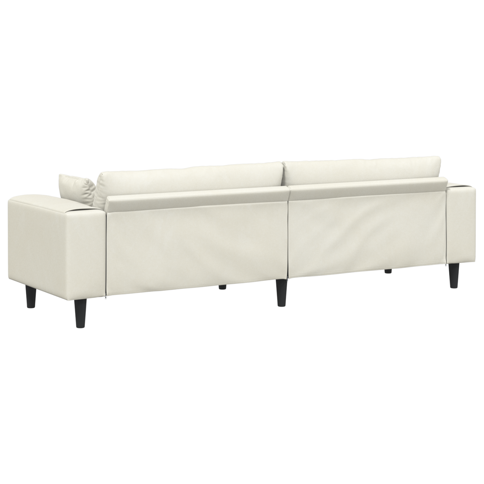 Bársony kanapé párnával párnával krémszínű 208 cm bársony