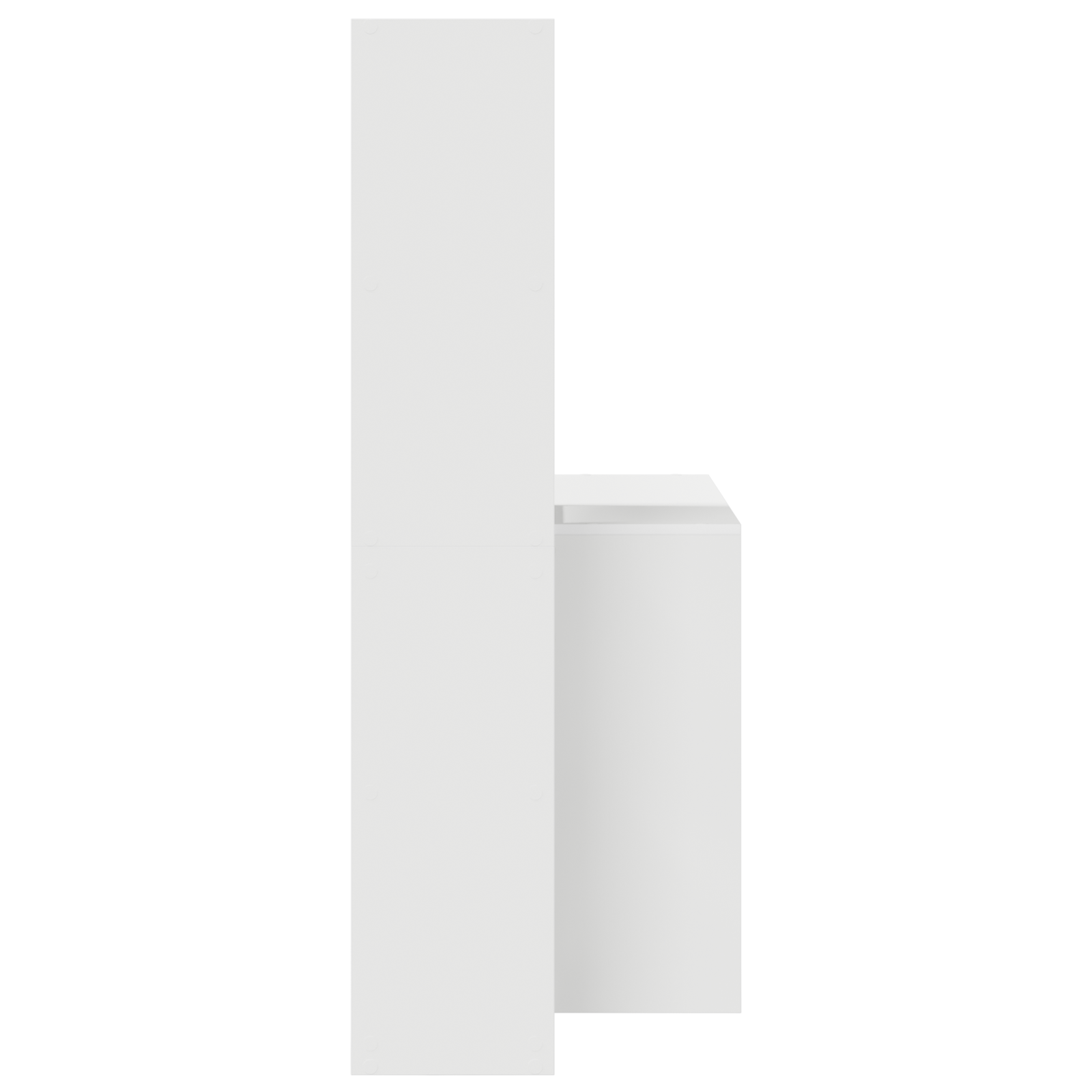 Asztal polcokkal tárolóval fehér 138.5 x 55 x 143 cm faanyag