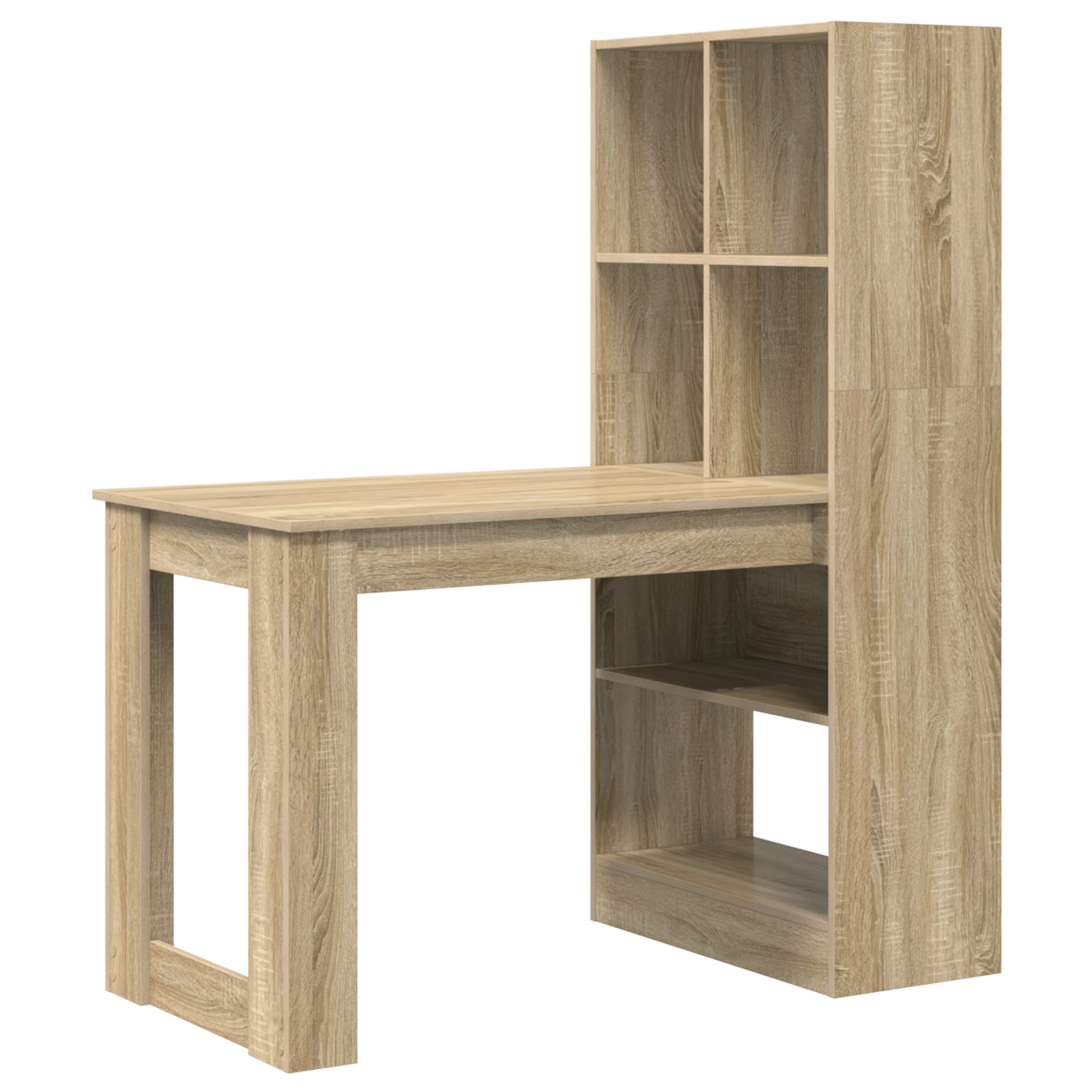 Asztal sonoma tölgy 122 x 67 x 145 cm műgyanta és forgácslap