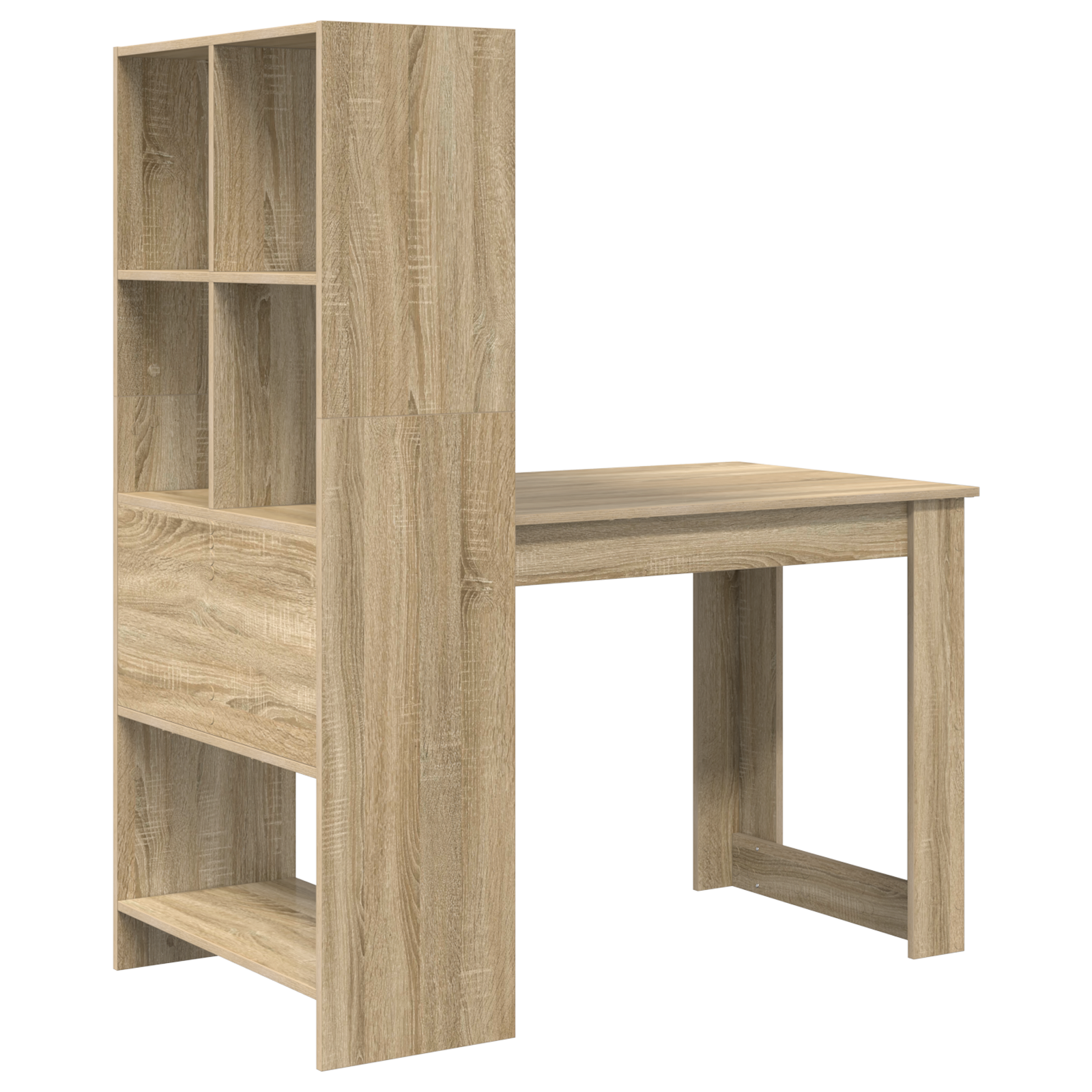 Asztal sonoma tölgy 122 x 67 x 145 cm műgyanta és forgácslap