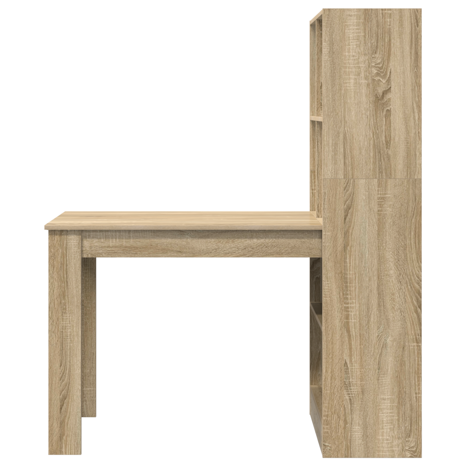 Asztal sonoma tölgy 122 x 67 x 145 cm műgyanta és forgácslap