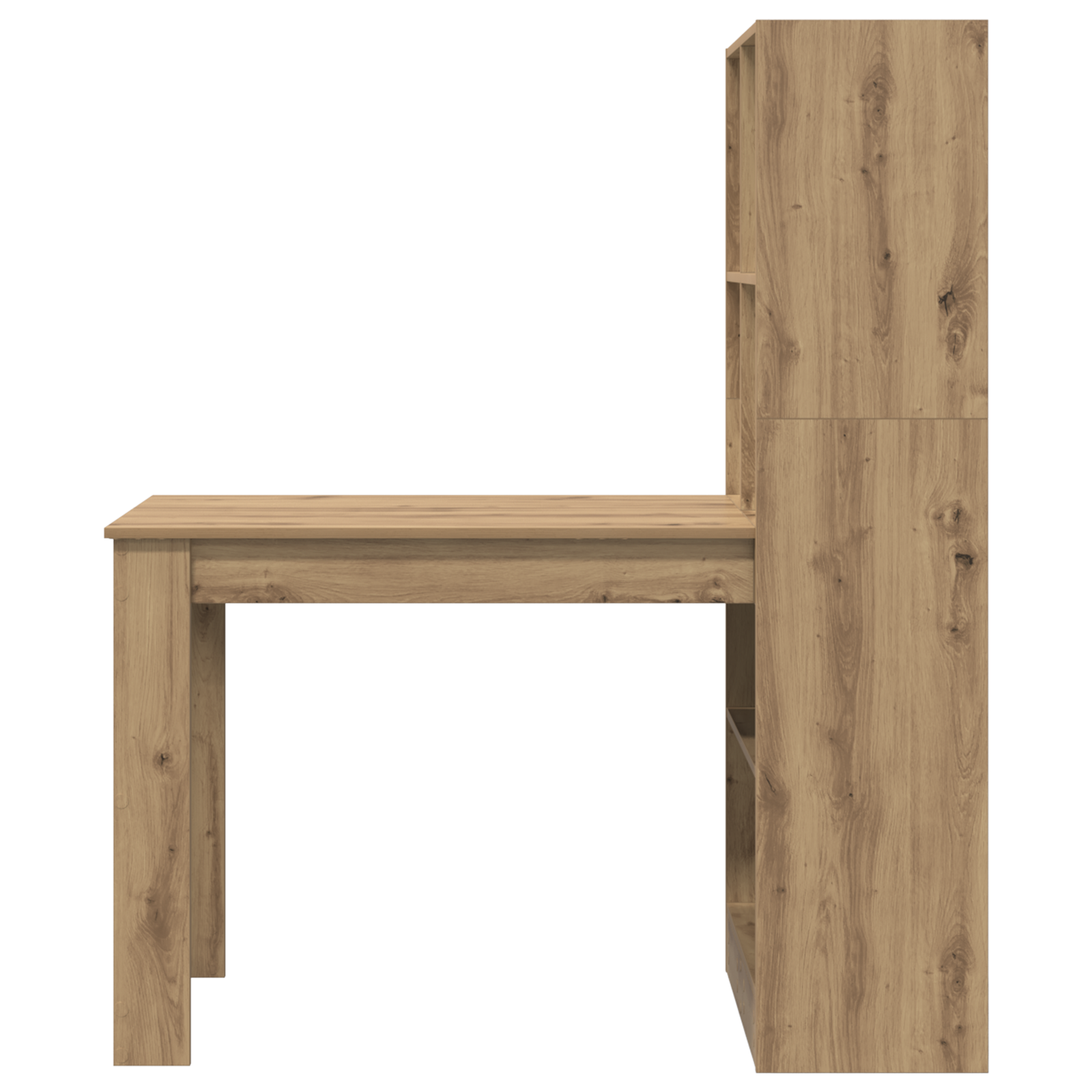 Asztal kézműves tölgy 122 x 67 x 145 cm műgyanta és forgácslap