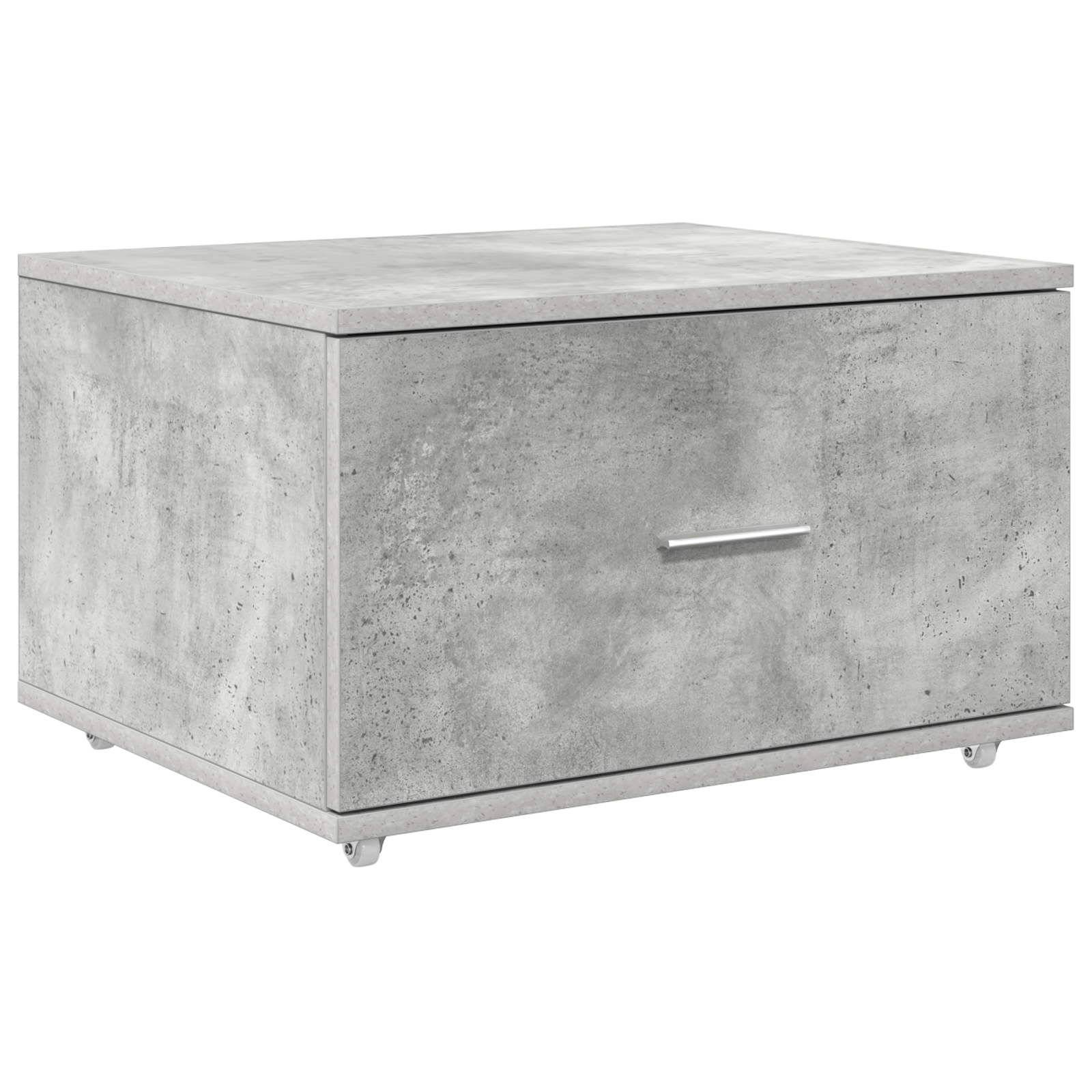 Asztal fiókkal polcokkal tárolóval beton szürke 131.5 x 50 x 106.5 cm faanyag