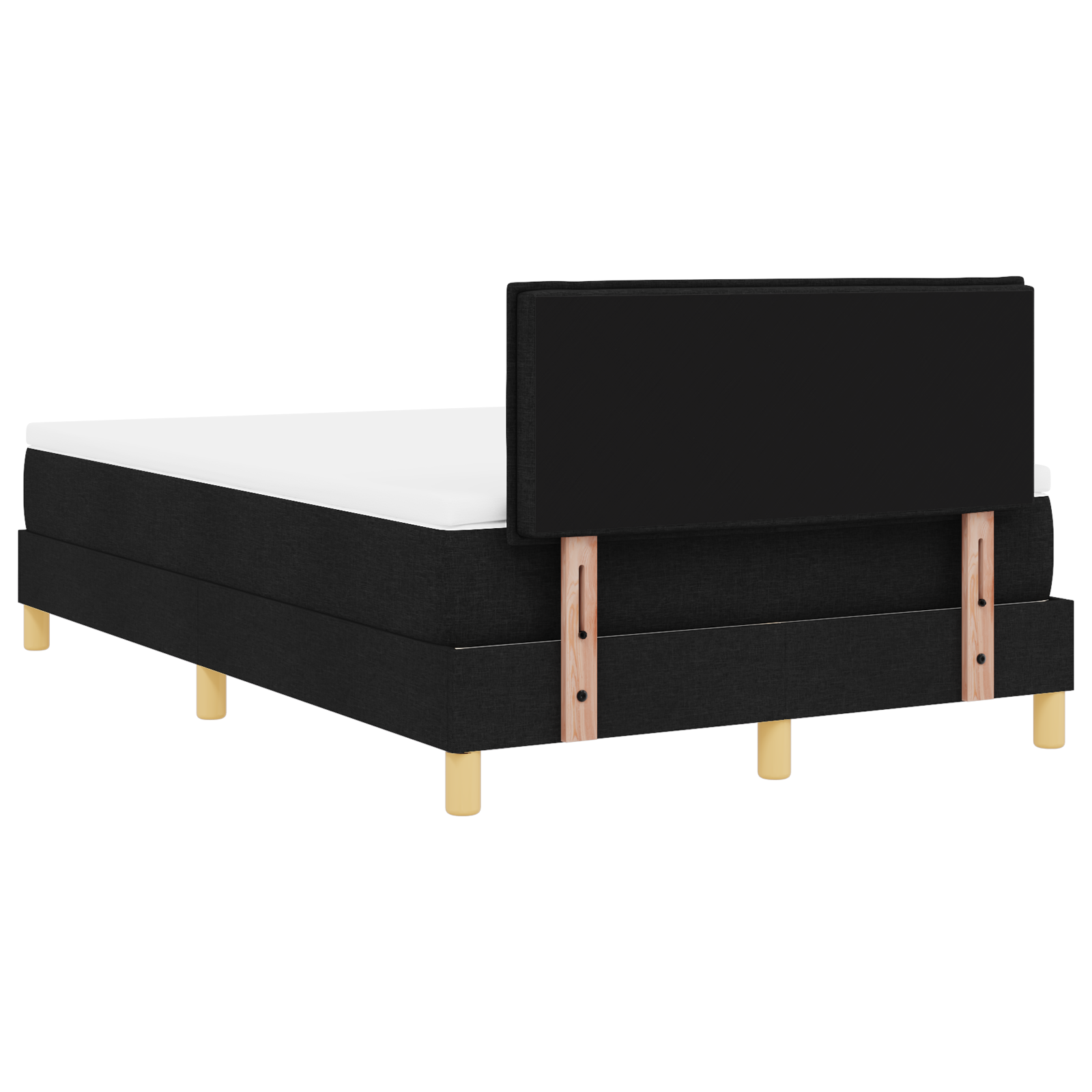 Box spring ágy matraccal fekete 120x190 cm szövet