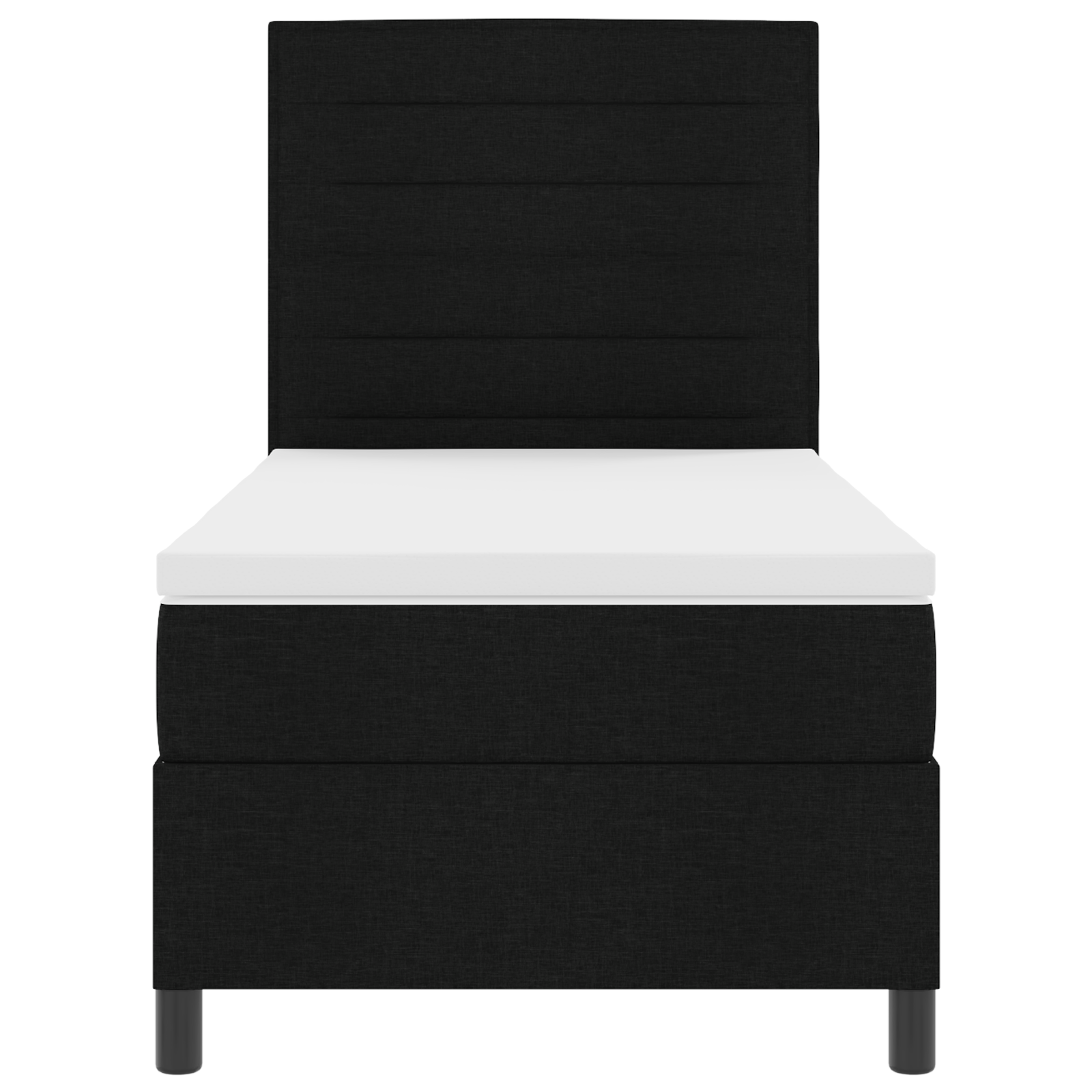 Box spring ágy matraccal & led fekete 100x200 cm szövet