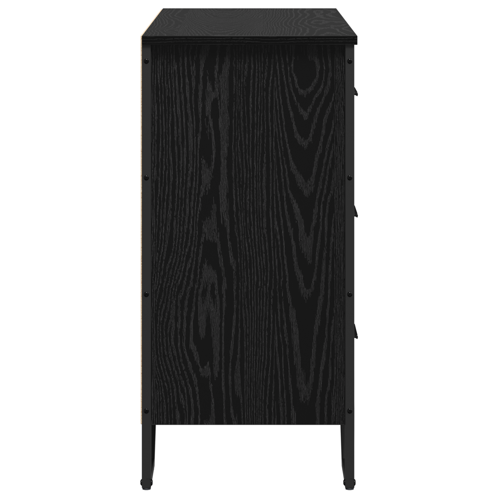 Éjjeliszekrény fekete tölgy 91x35.5x74.5 cm szerelt fa Éjjeliszekrény fekete tölgy 91x35.5x74.5 cm szerelt fa