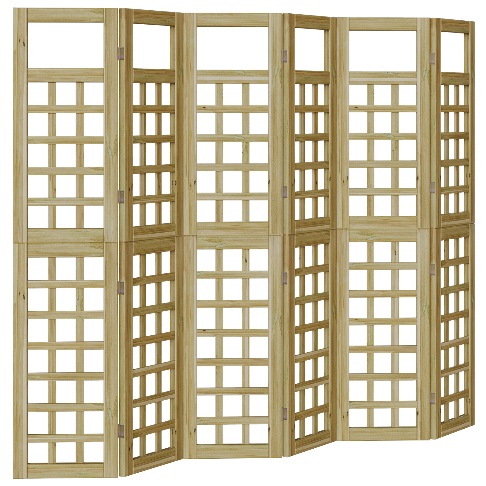 Kültéri magánélet védő 6 panel impregnált fa fenyő, kültéri képernyő 120x180 cm impregnált fa fenyő