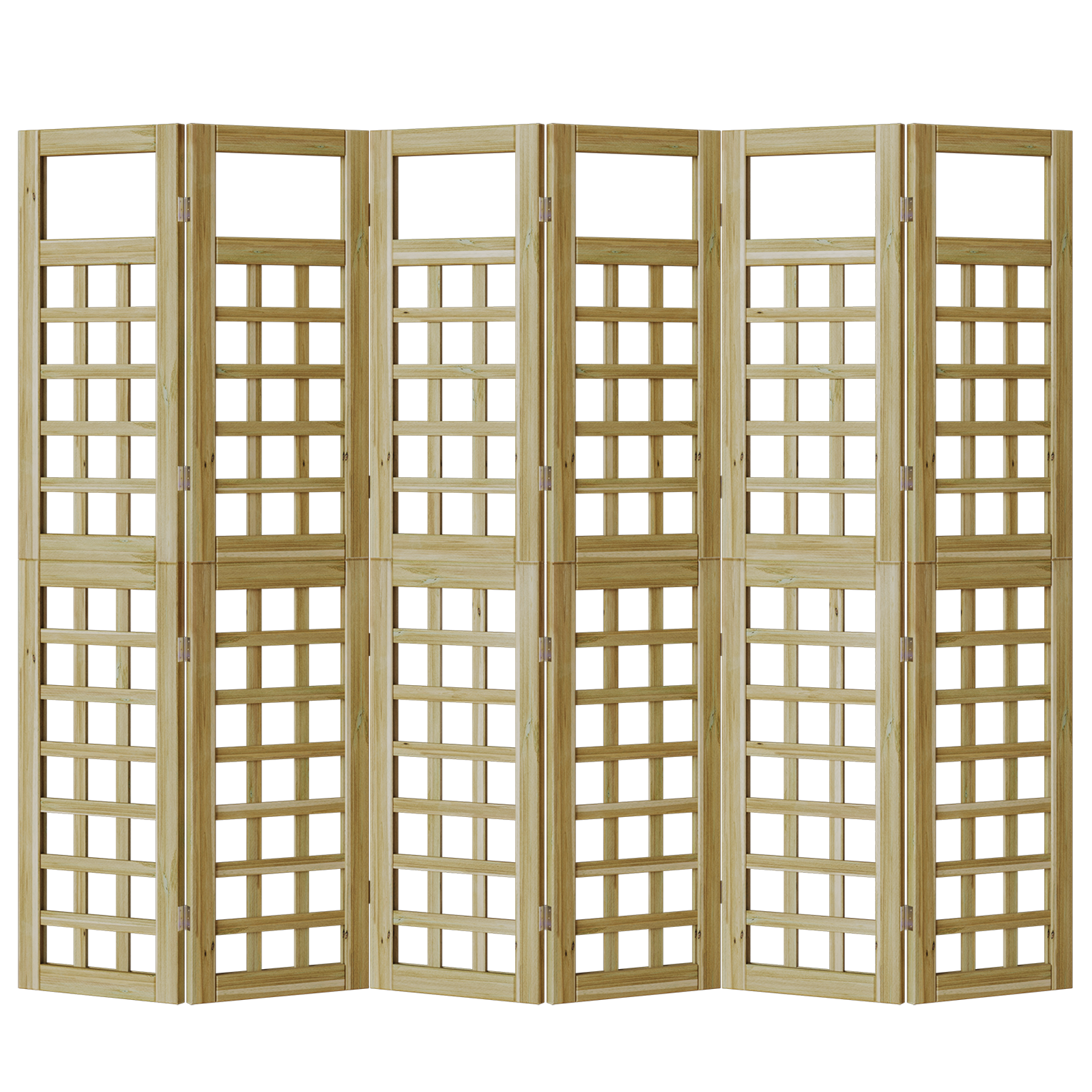 Kültéri magánélet védő 6 panel impregnált fa fenyő, kültéri képernyő 120x180 cm impregnált fa fenyő