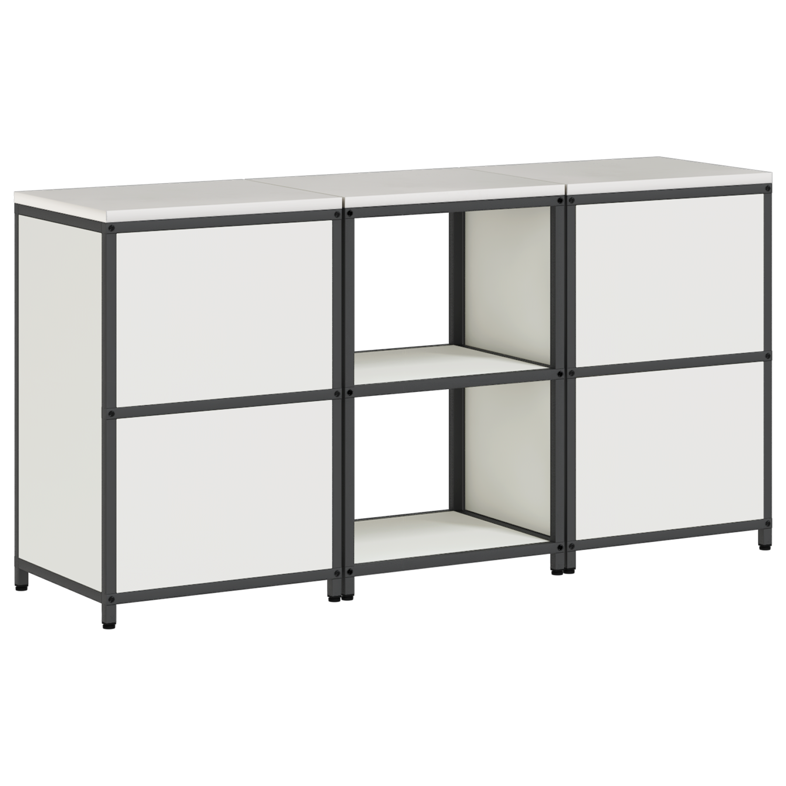 Konyhai tároló készlet polcokkal tárolóval ajtóval 3 pcs fehér 180 x 50 x 92 cm