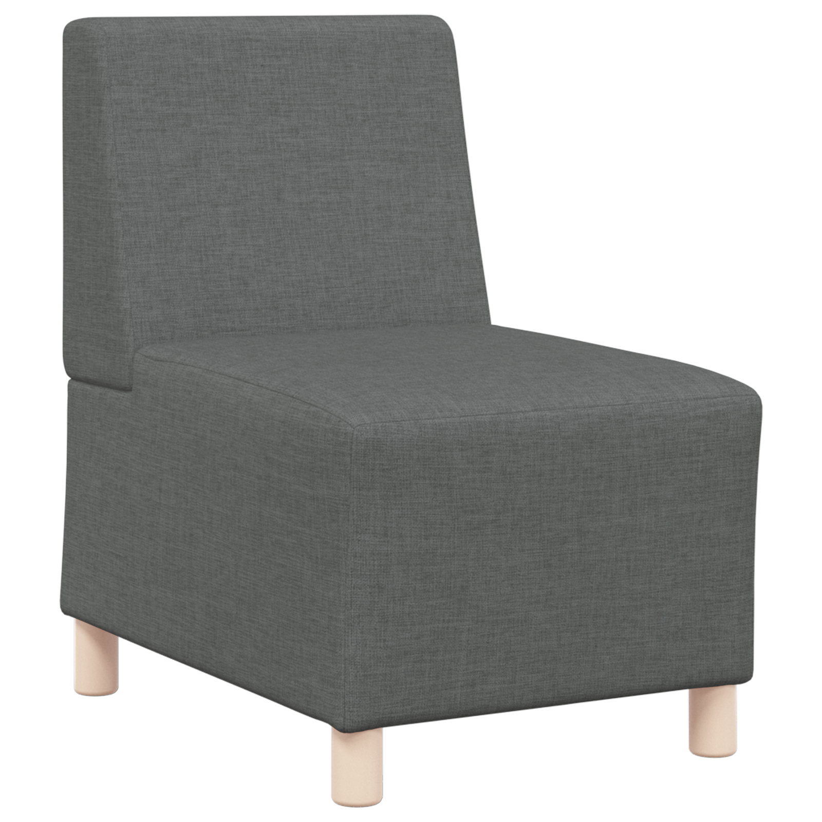 Világosszürke 55 cm szövet kanapé szék 2 pcs sötétszürke