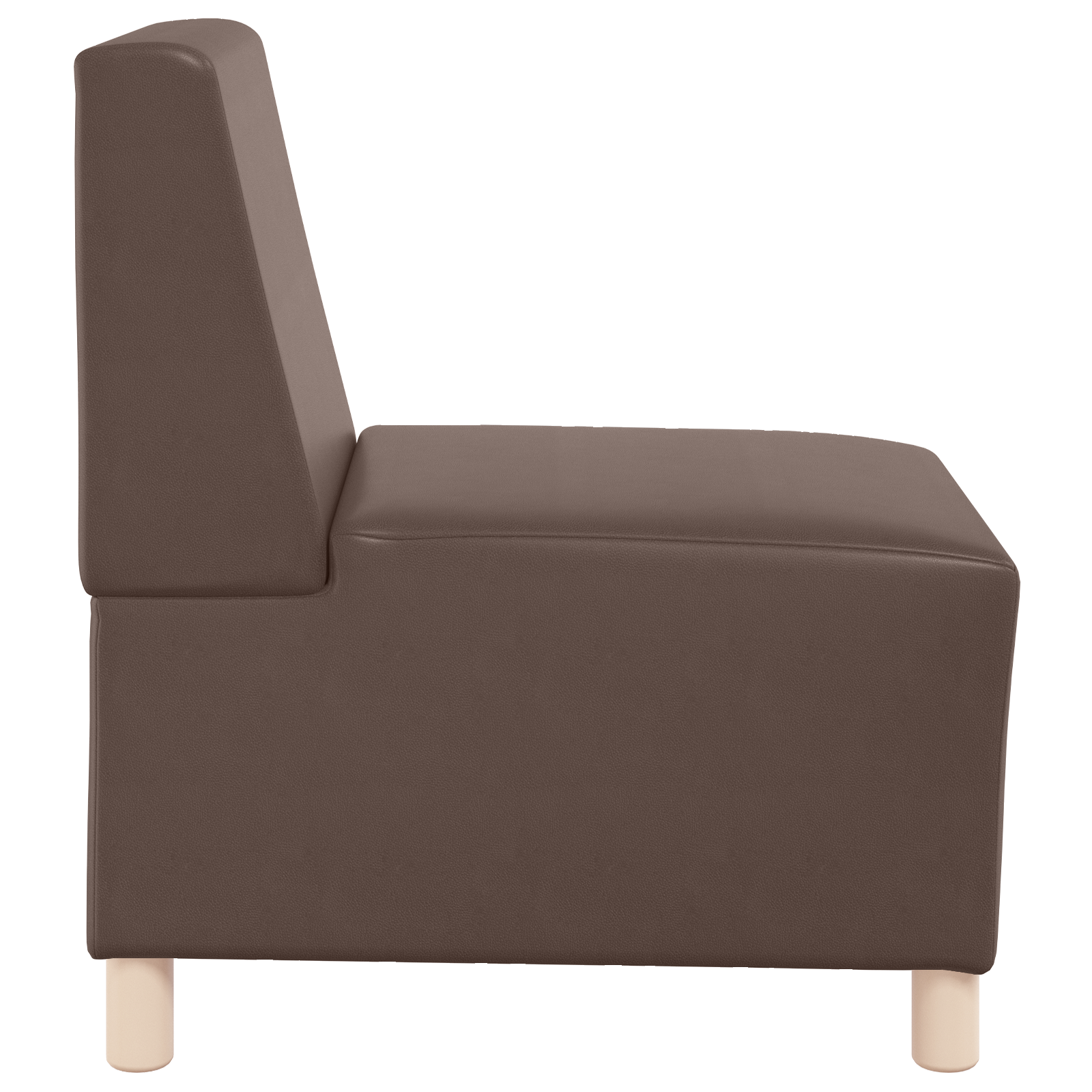 Kanapék székek 2 pcs barna 55 x 74 x 82 cm műbőr Kanapék székek 2 pcs barna 55 x 74 x 82 cm műbőr
