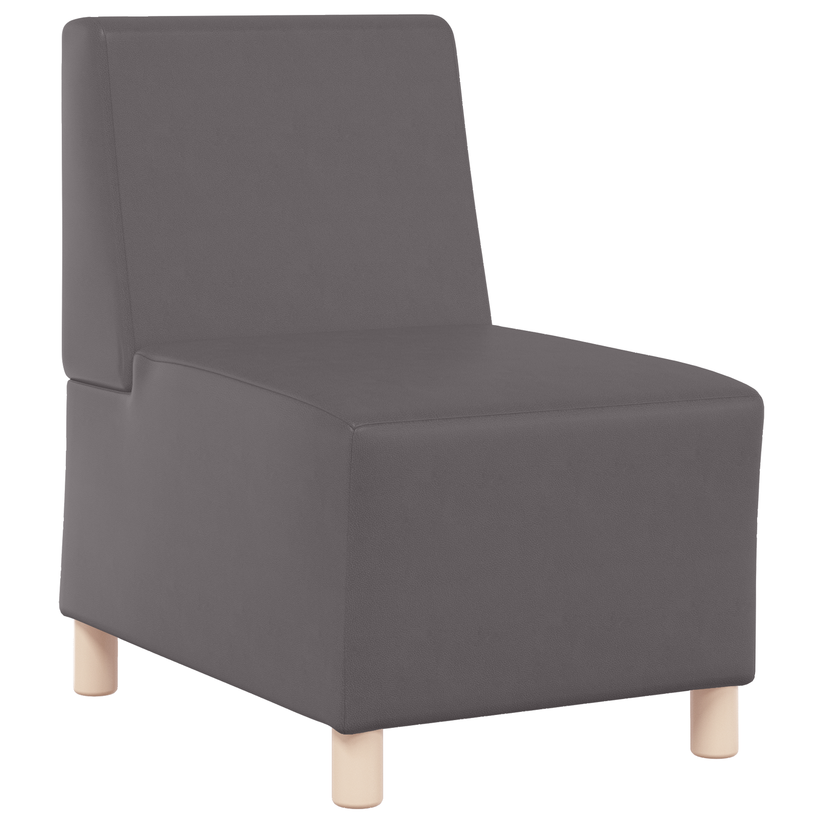 Kanapék székek 2 pcs szürke 55 x 74 x 82 cm műbőr Kanapék székek 2 pcs szürke 55 x 74 x 82 cm műbőr