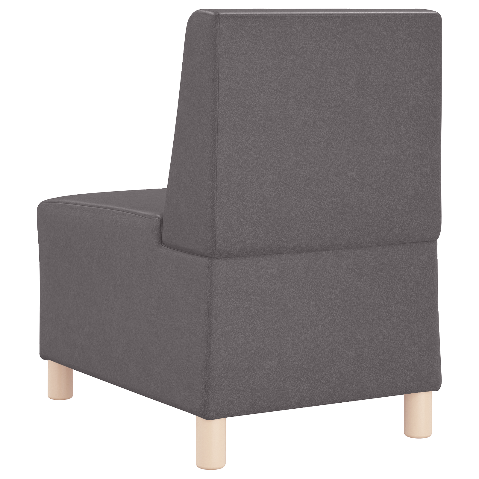 Kanapék székek 2 pcs szürke 55 x 74 x 82 cm műbőr Kanapék székek 2 pcs szürke 55 x 74 x 82 cm műbőr
