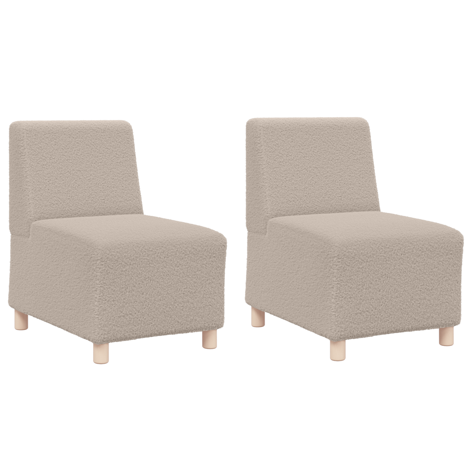 Sofa chiar 2 pcs világosszürke 55 x 74 x 82 cm bársony anyag Sofa chiar 2 pcs világosszürke 55 x 74 x 82 cm bársony anyag