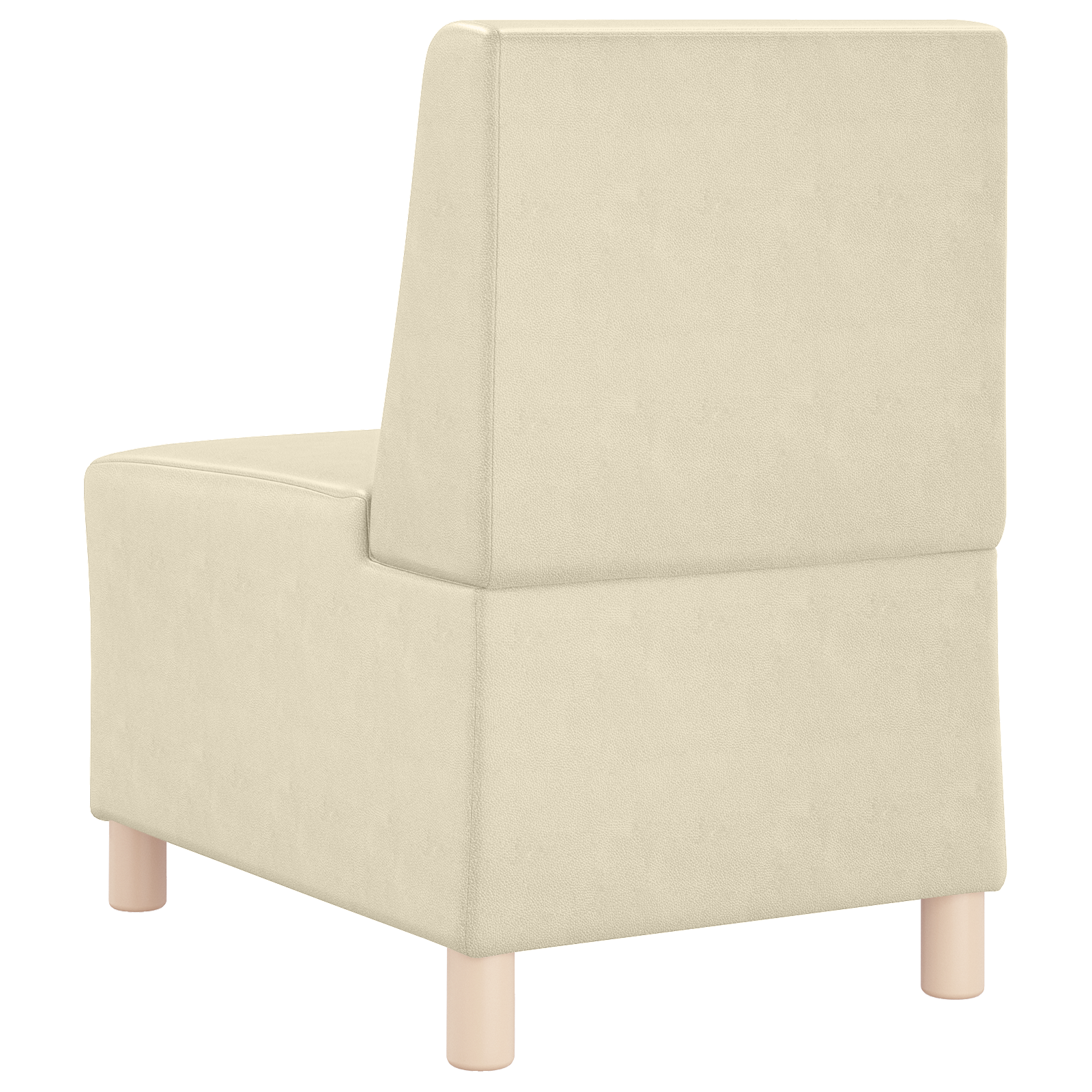 Kanapék székek 3 pcs krém 55 x 74 x 82 cm műbőr Kanapék székek 3 pcs krém 55 x 74 x 82 cm műbőr