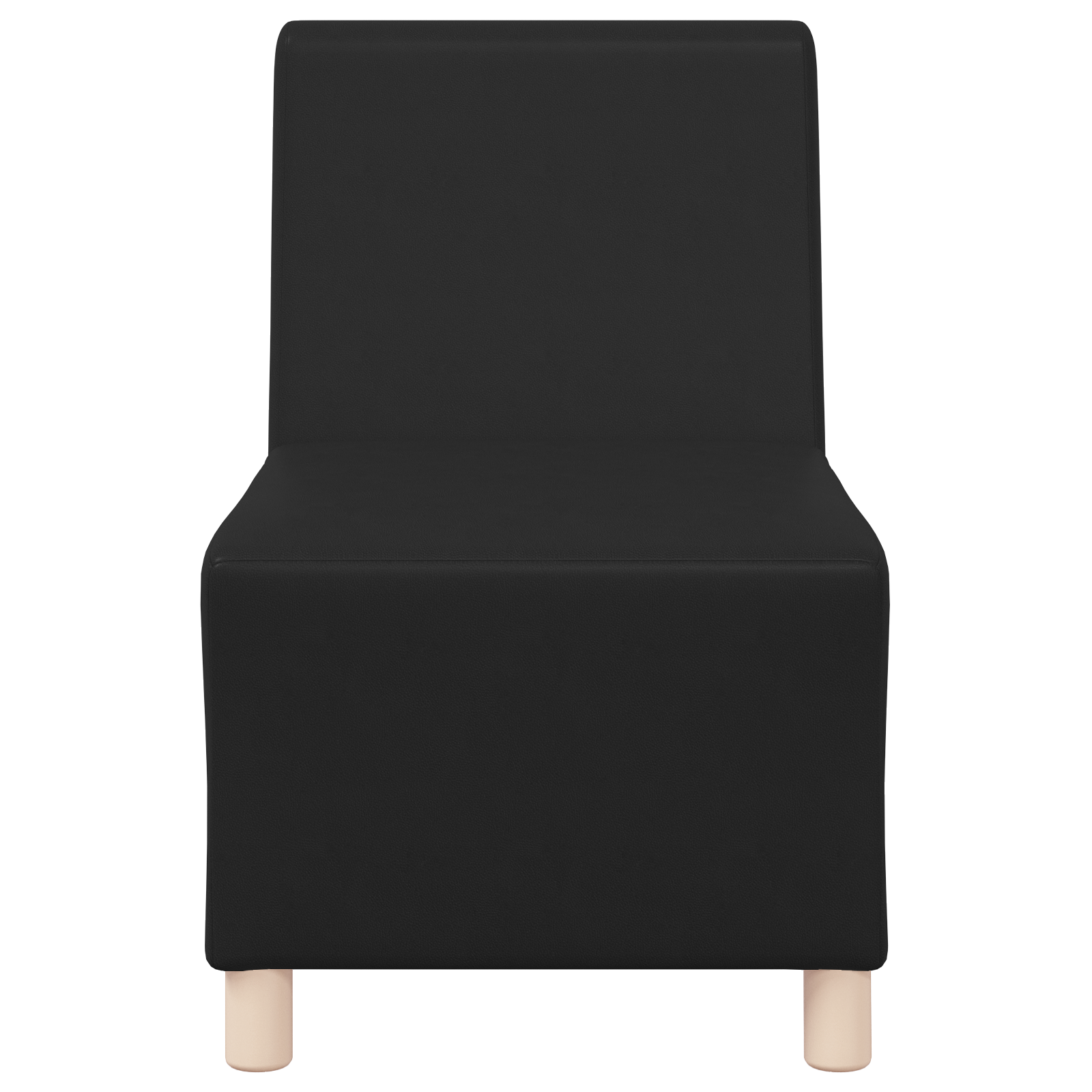 Kanapék székek 3 pcs fekete 55 x 74 x 82 cm műbőr