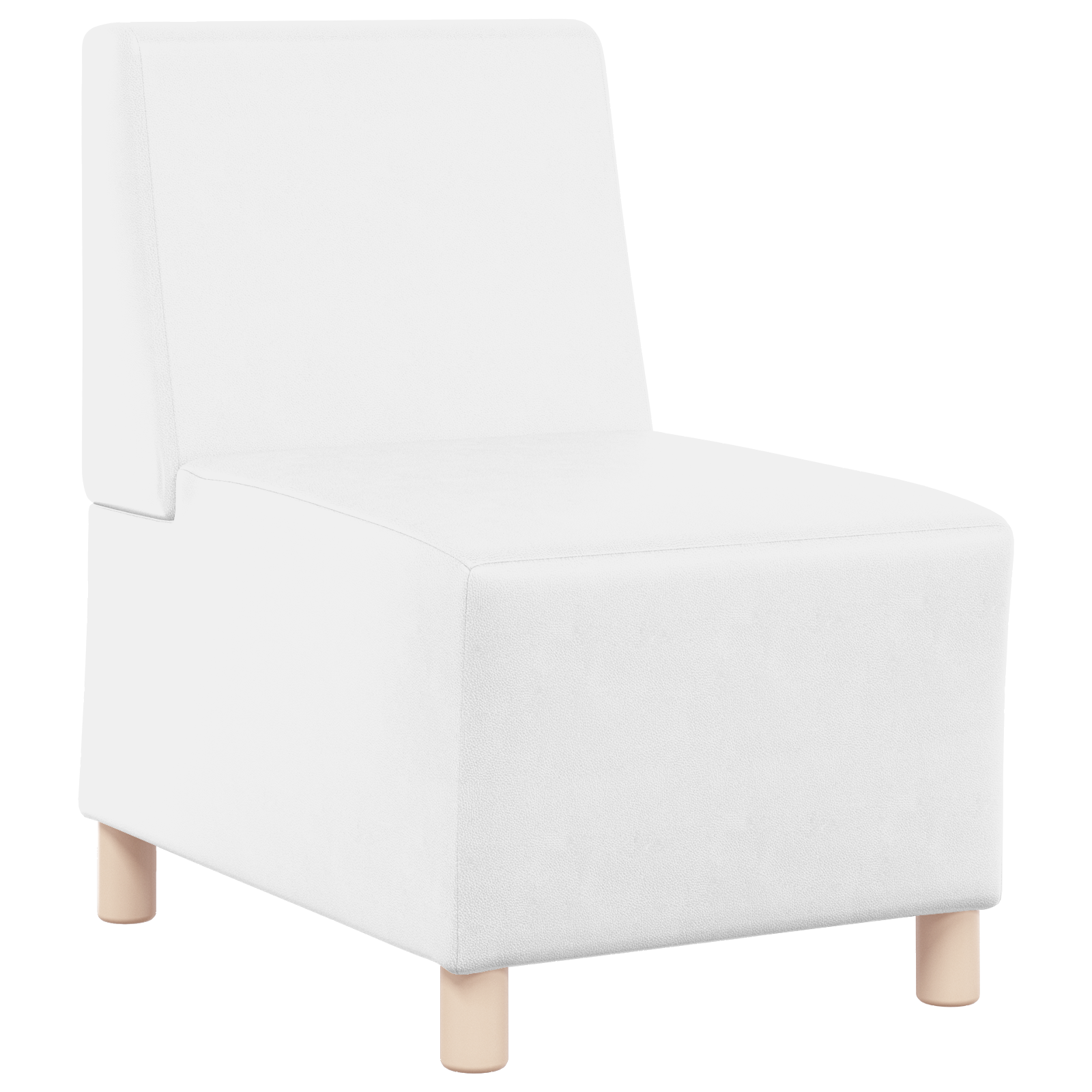 Kanapék székek 3 pcs fehér 55 x 74 x 82 cm műbőr Kanapék székek 3 pcs fehér 55 x 74 x 82 cm műbőr