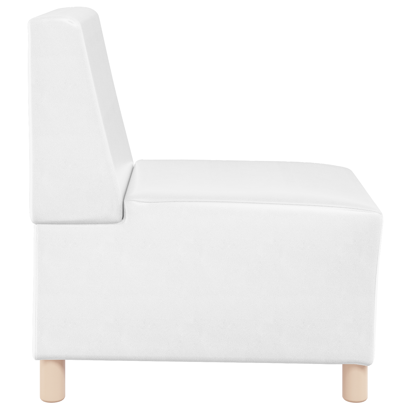 Kanapék székek 3 pcs fehér 55 x 74 x 82 cm műbőr Kanapék székek 3 pcs fehér 55 x 74 x 82 cm műbőr