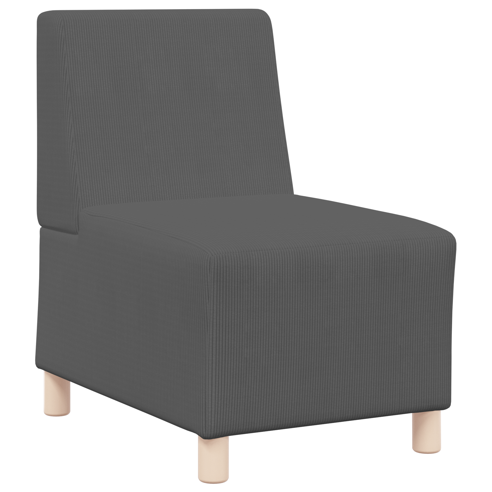 Sofa chiar 3 pcs sötétszürke 55 x 74 x 82 cm bársony anyag Sofa chiar 3 pcs sötétszürke 55 x 74 x 82 cm bársony anyag