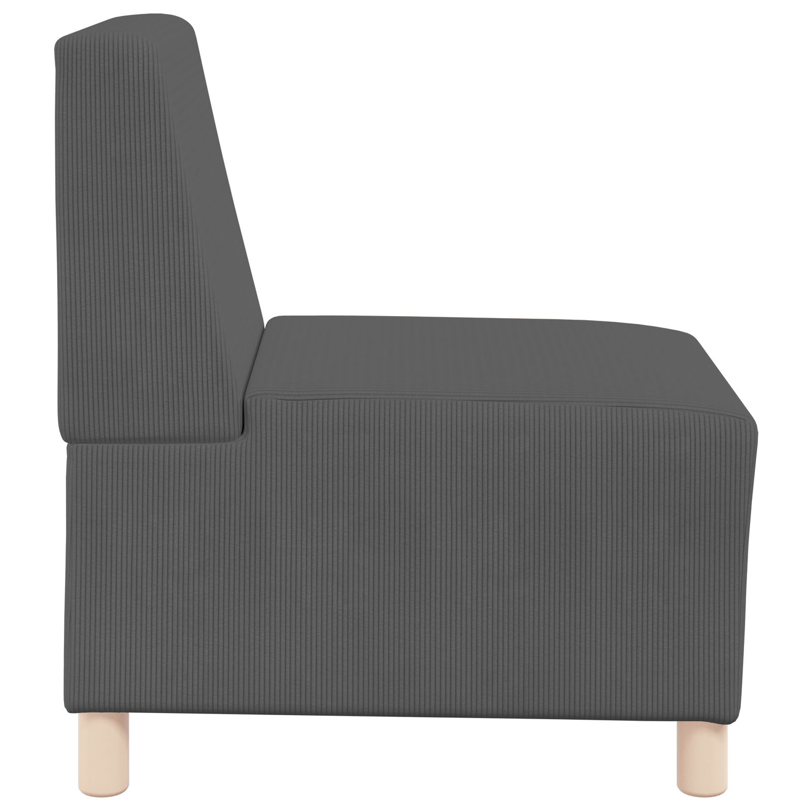 Sofa chiar 3 pcs sötétszürke 55 x 74 x 82 cm bársony anyag Sofa chiar 3 pcs sötétszürke 55 x 74 x 82 cm bársony anyag