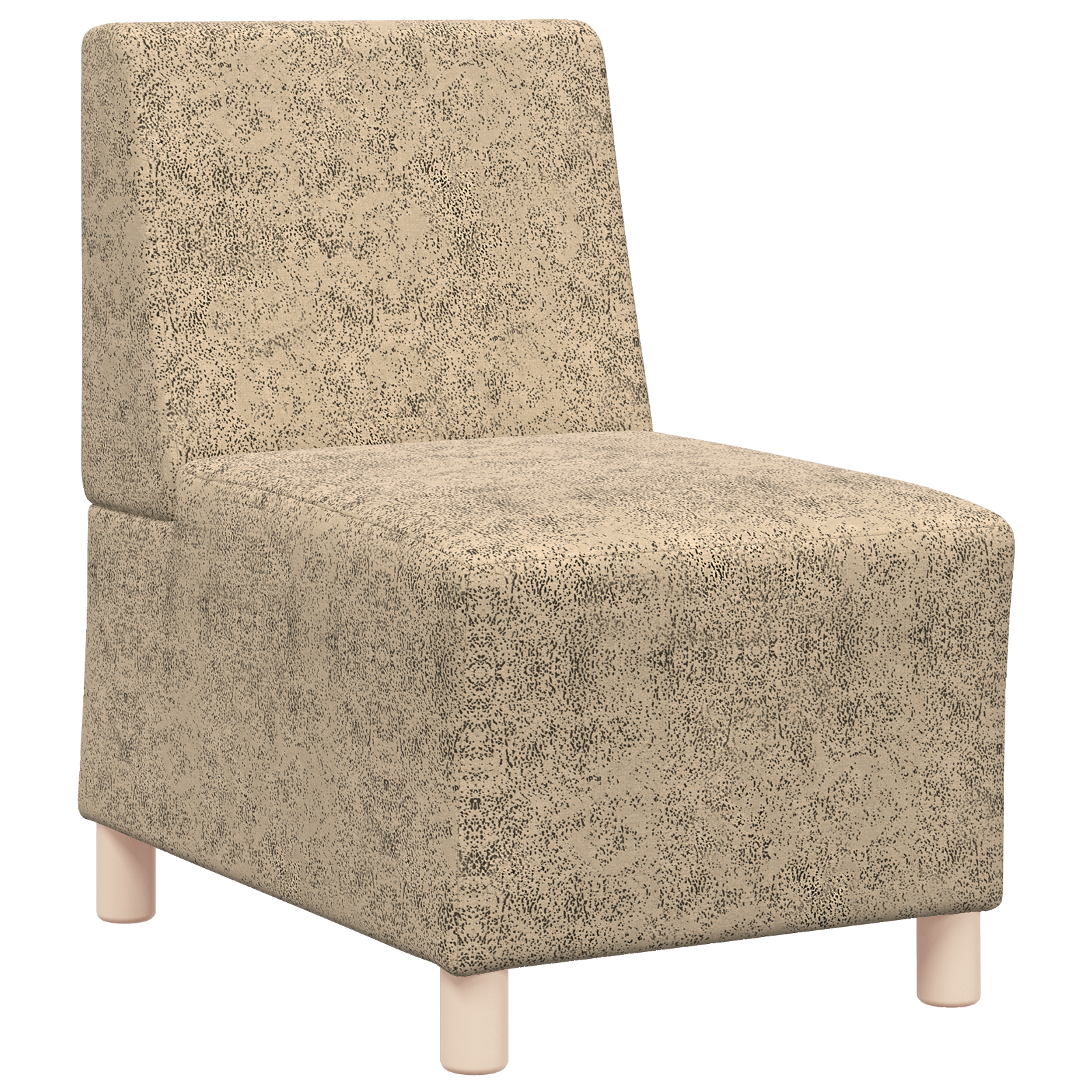 Fotel párnával 3 pcs világosszürke 55 cm műbőr velúr