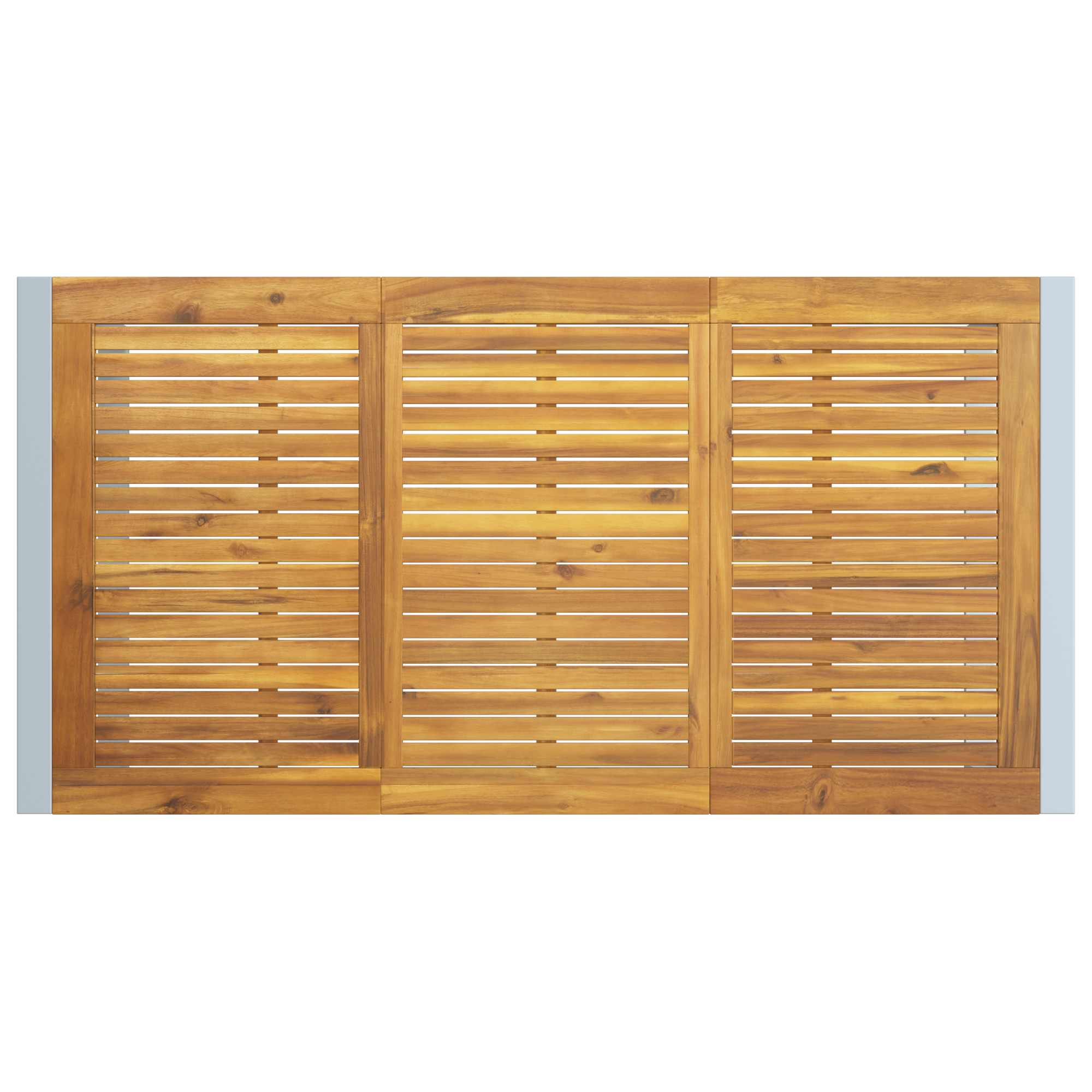 Kültéri étkezőasztal szürke 160x80x75 cm acél és tömör akácfa