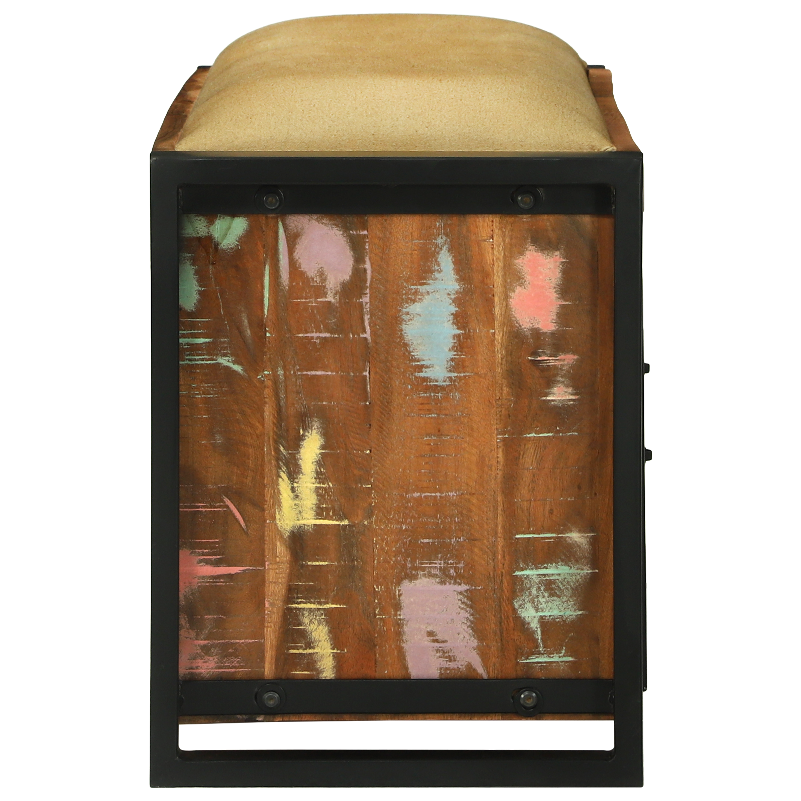 Pad szekrény multicolor 100x35x50 cm tömör újrahasznosított fa