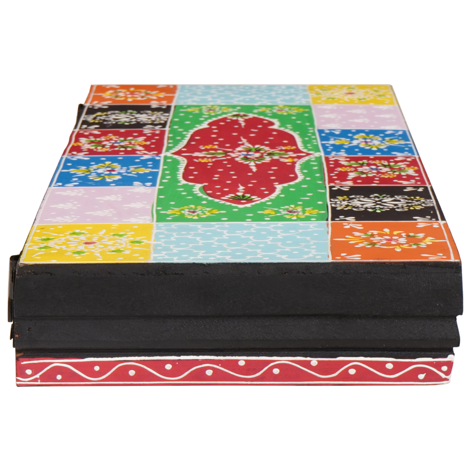 3 darabos fali polc szett 100x20x6 cm tömör mangófából