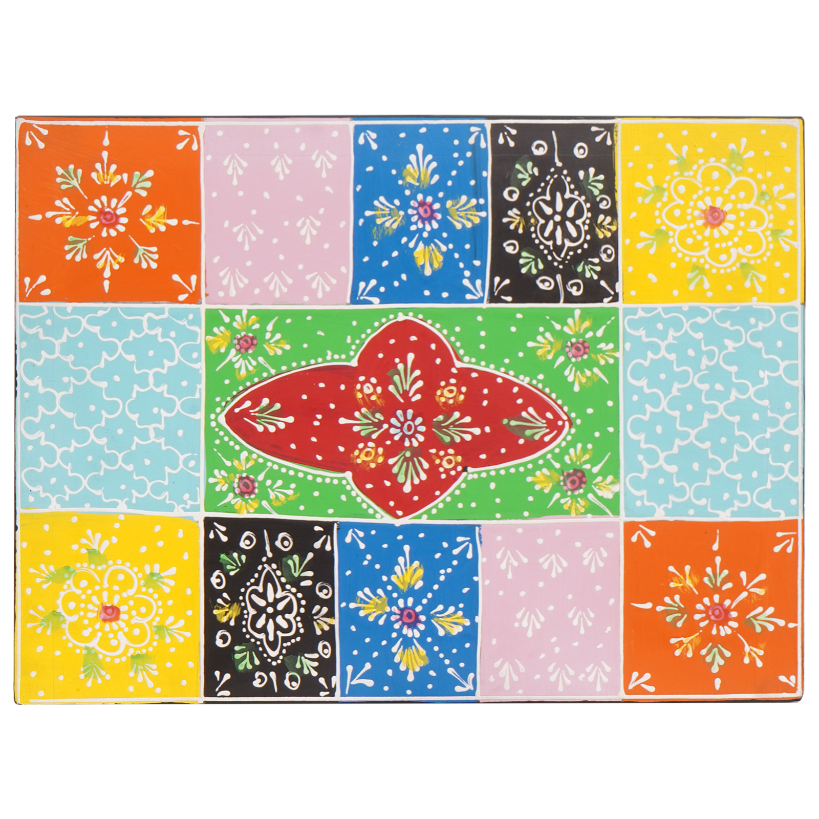 Tároló doboz 40x30x30 cm szilárd fa mangó