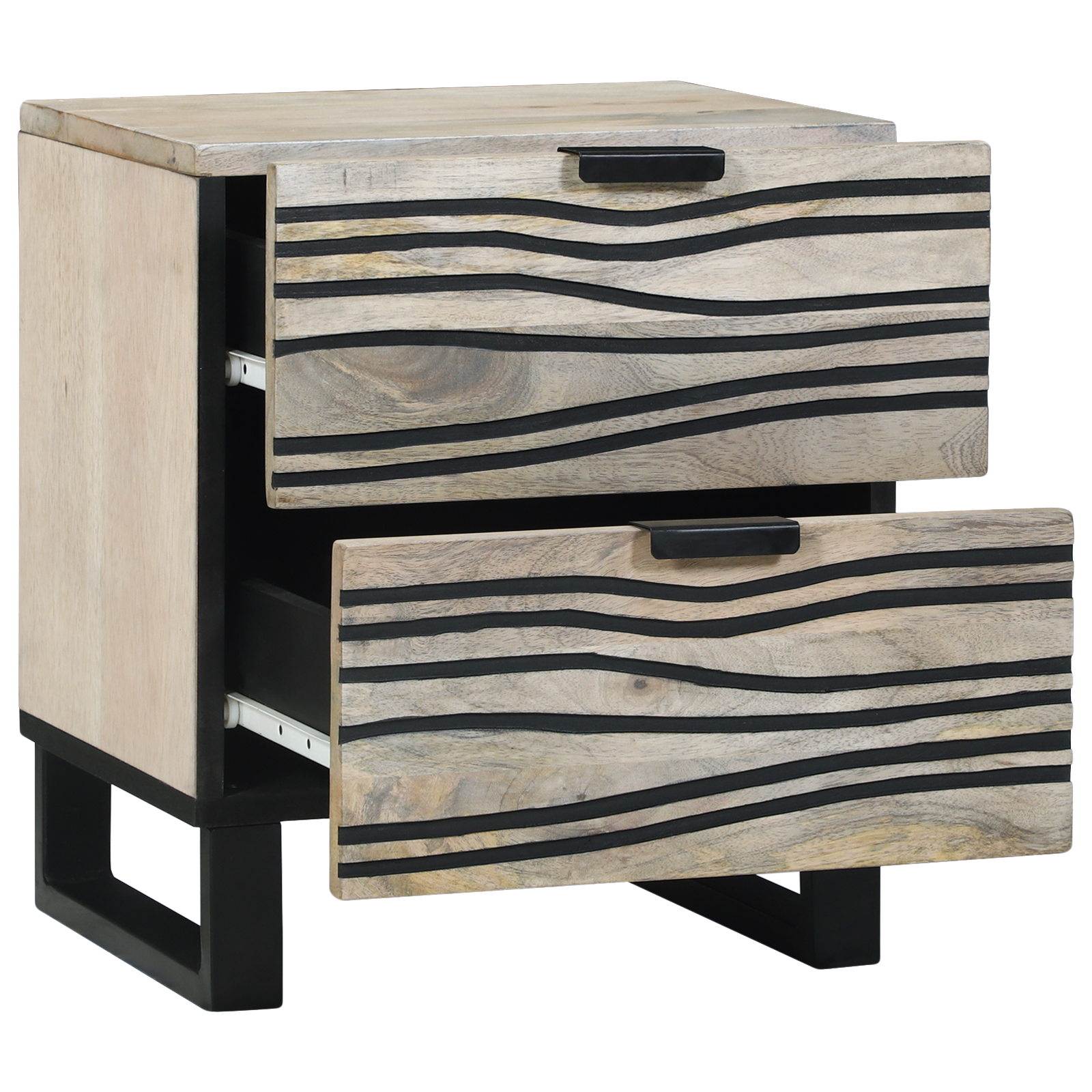 Éjjeliszekrények fiókkal 2 pcs dió 40 x 33.5 x 46 cm