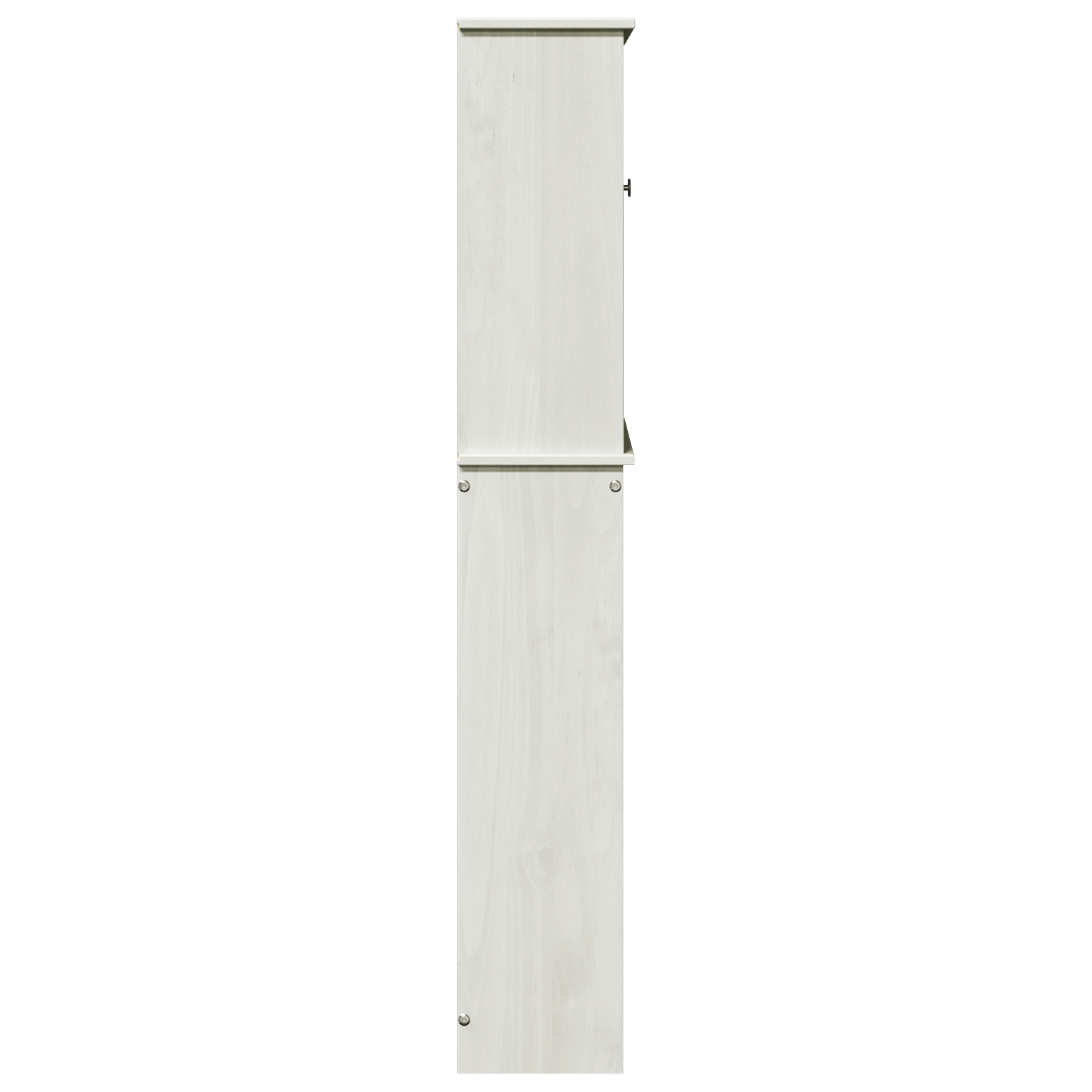 Wc szekrény polcokkal tárolóval ajtóval fehér 60 x 27 x 161 cm tömör fenyőfa