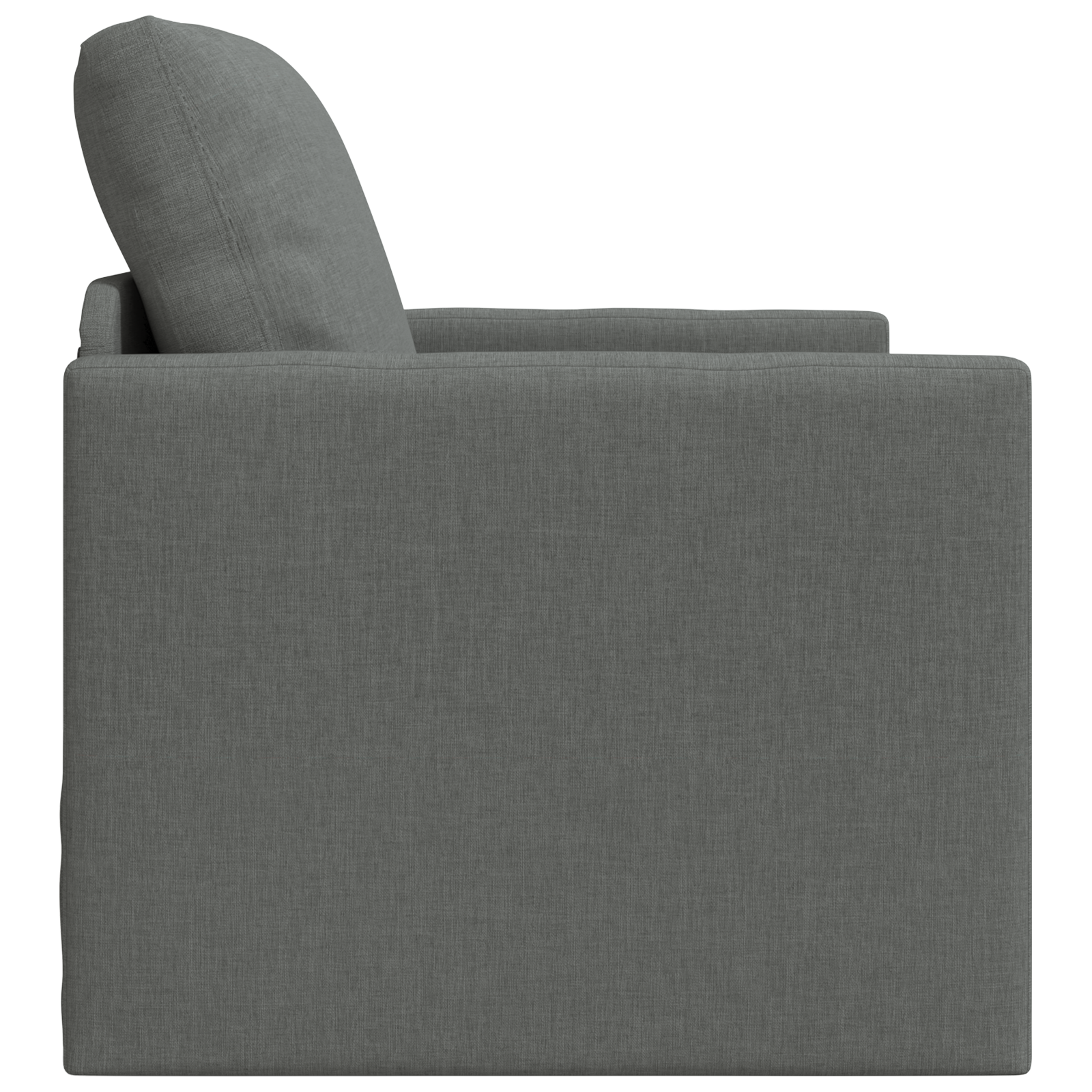Fapadlós kanapéágy 2 az 1-ben sötét szürke 74x77x81 cm textil