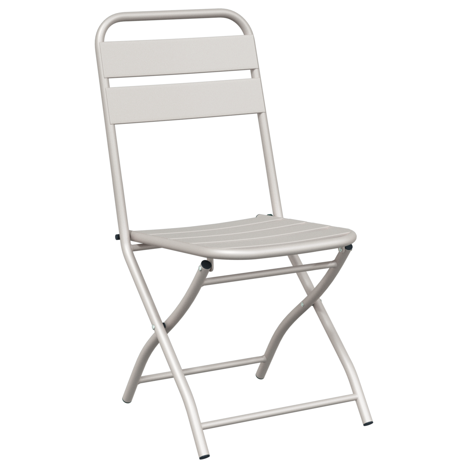 Összecsukható kerti székek 2 db bézs 42x52x82 cm porszórt acél