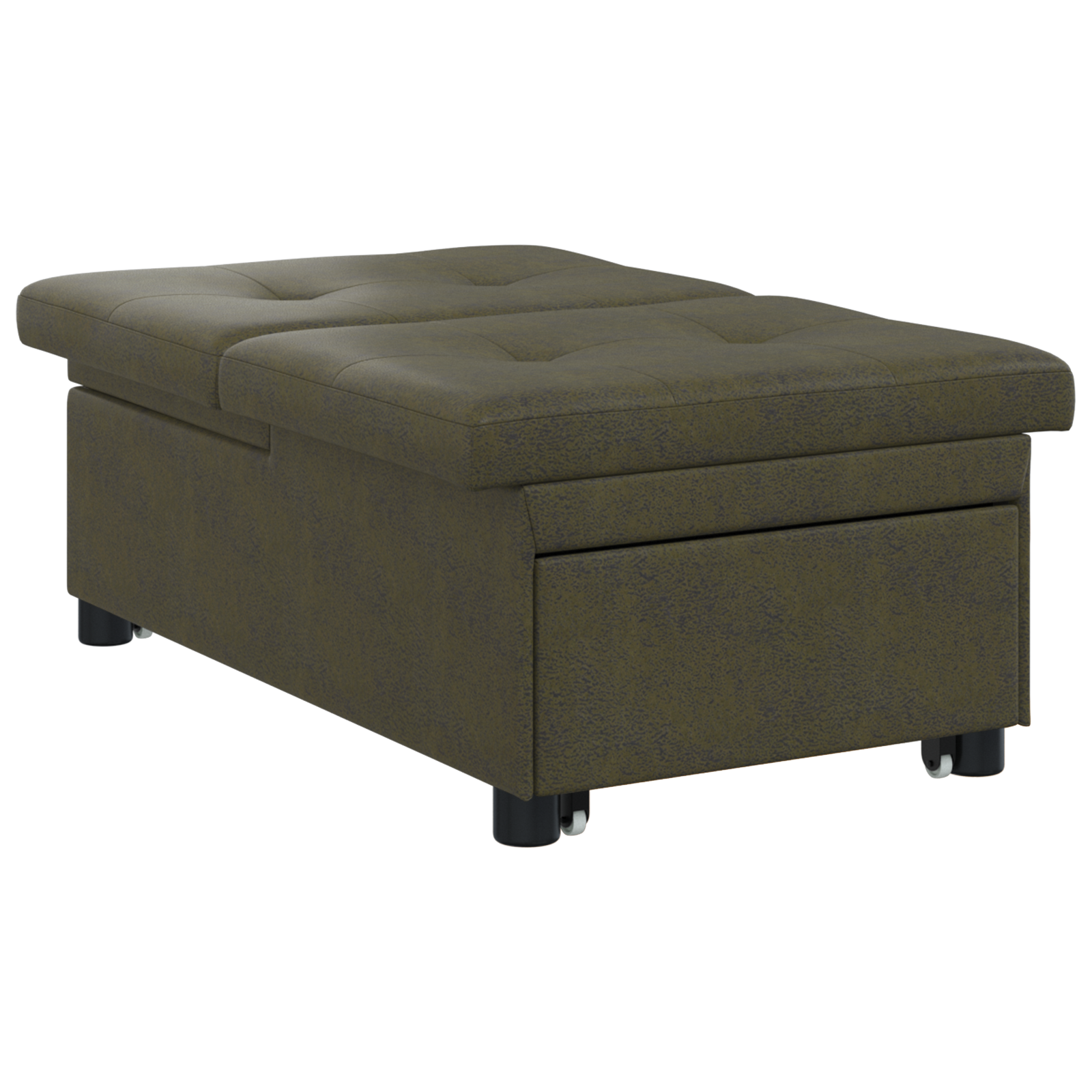 Sofa bed 3-az-1 kihúzható dizájn sötétszürke műsuede bőr Sofa bed 3-az-1 kihúzható dizájn sötétszürke műsuede bőr