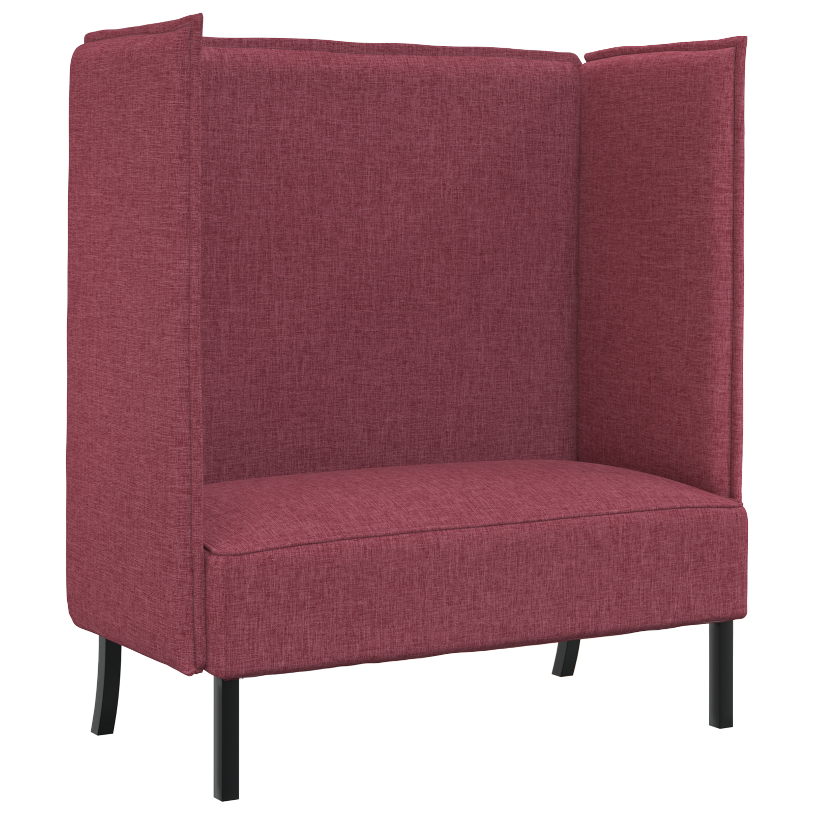 Magas háttámlású kanapé burgundi vörös 109x56x121 cm szövet Magas háttámlású kanapé burgundi vörös 109x56x121 cm szövet