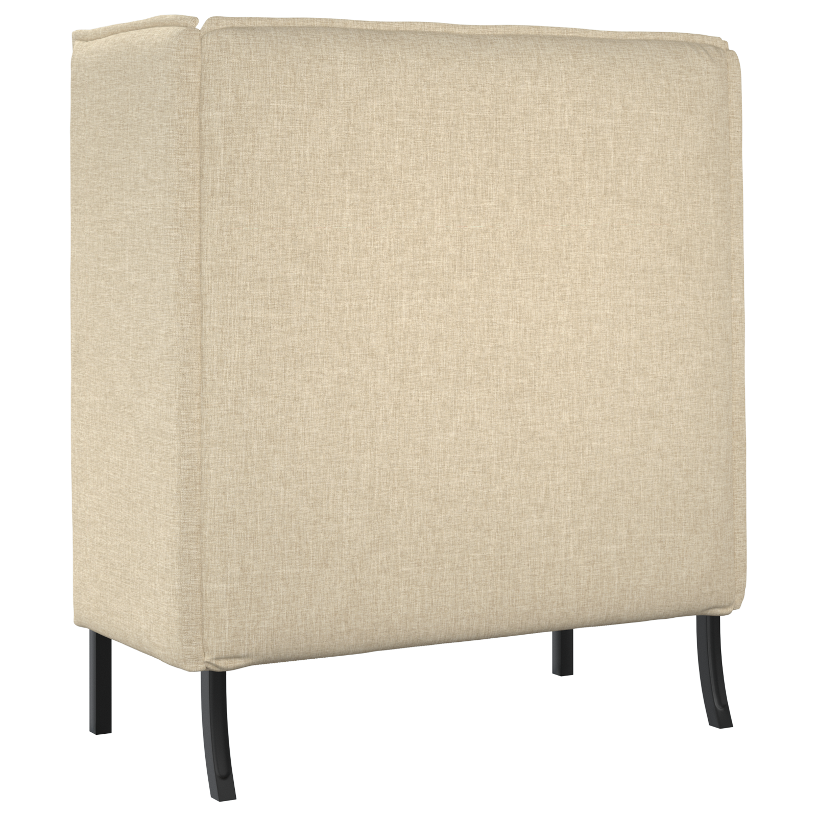 Magas háttámlás kanapé krém 109x56x121 cm textil