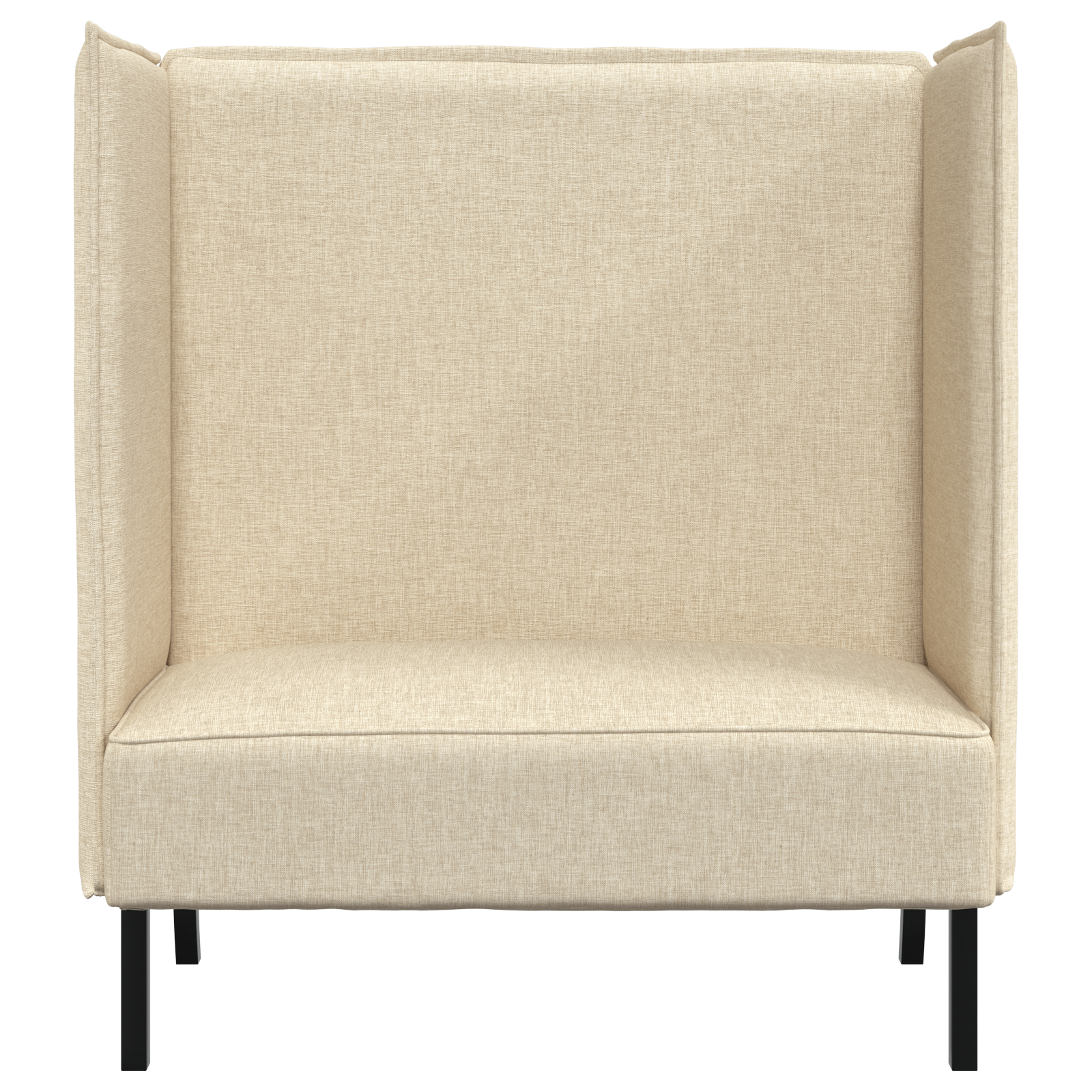 Magas háttámlás kanapé krém 109x56x121 cm textil