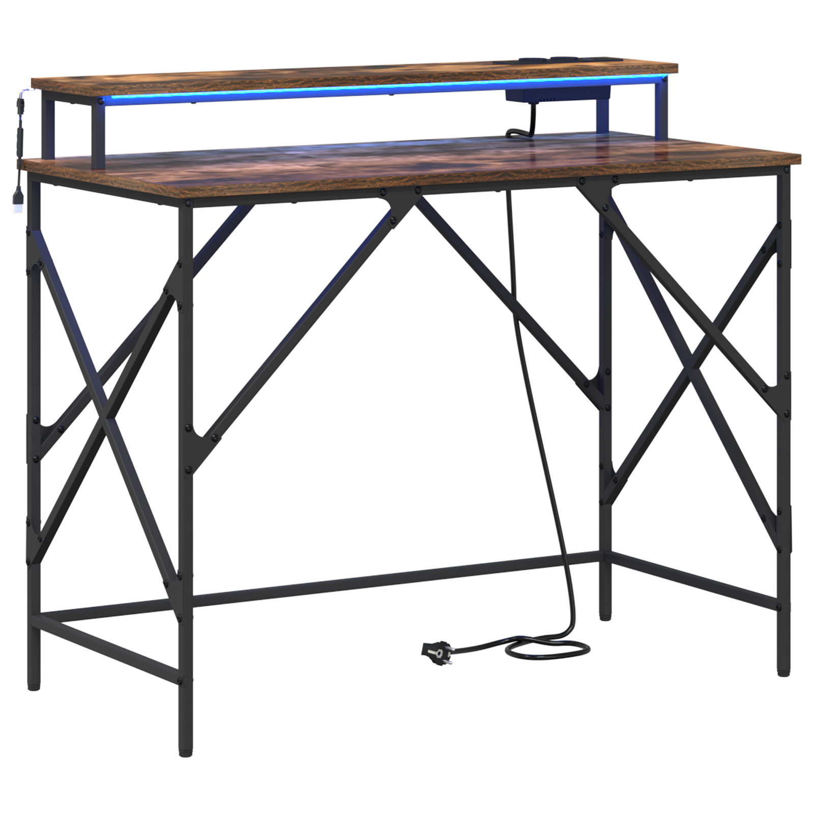 Asztal füstölt tölgy 100 x 50 x 86.5 cm faanyag Asztal füstölt tölgy 100 x 50 x 86.5 cm faanyag