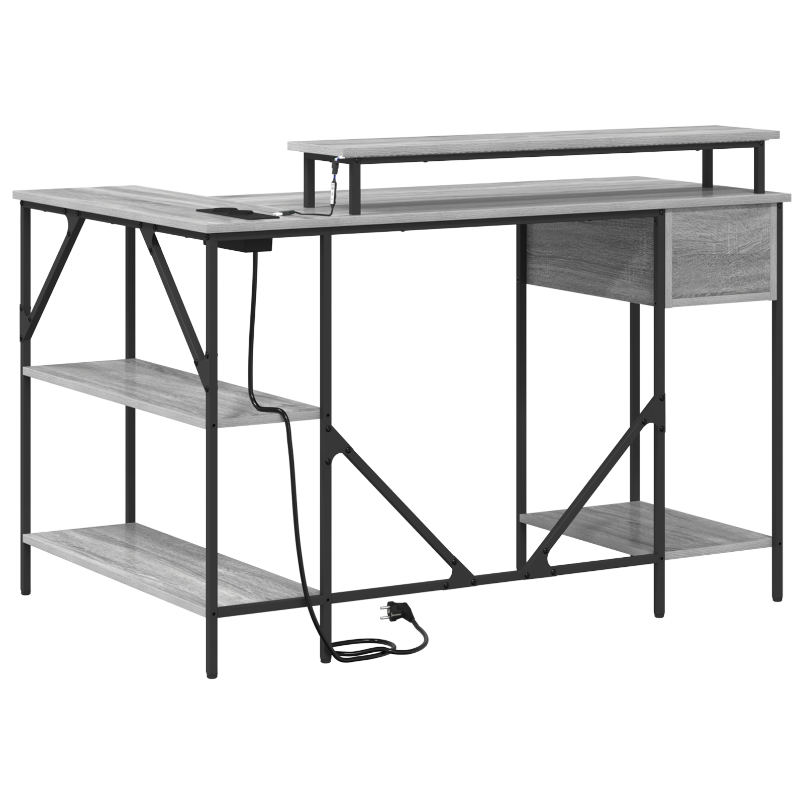 Asztal szürke sonoma 120 x 79 x 86.5 cm faanyag