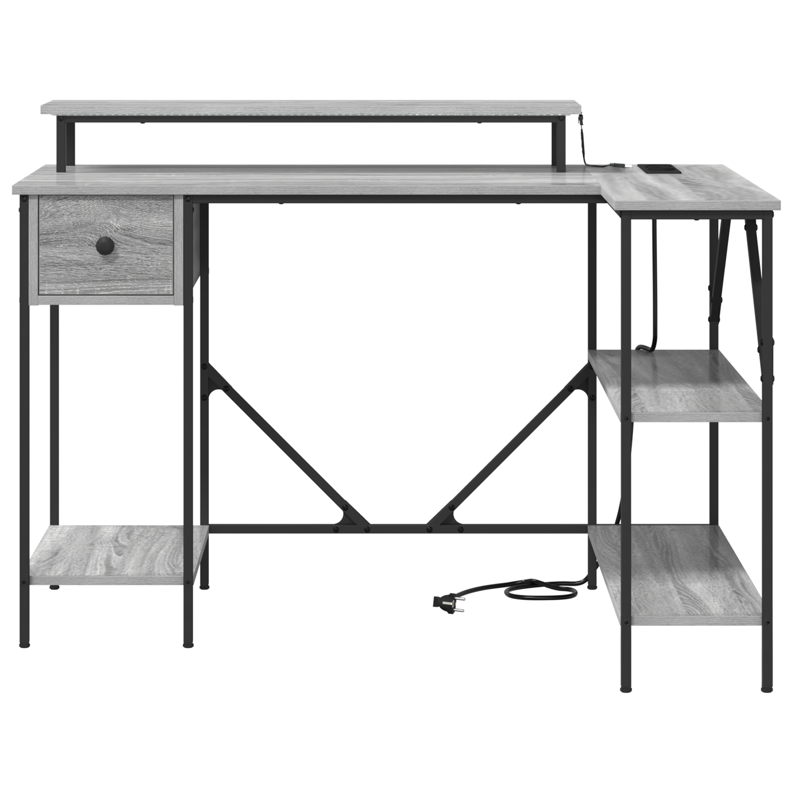 Asztal szürke sonoma 120 x 79 x 86.5 cm faanyag