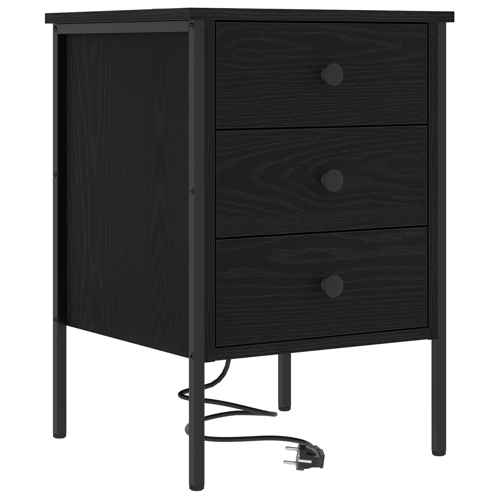 Éjjeli szekrények 2 pcs musta tammi 42 x 41 x 61 cm faanyag