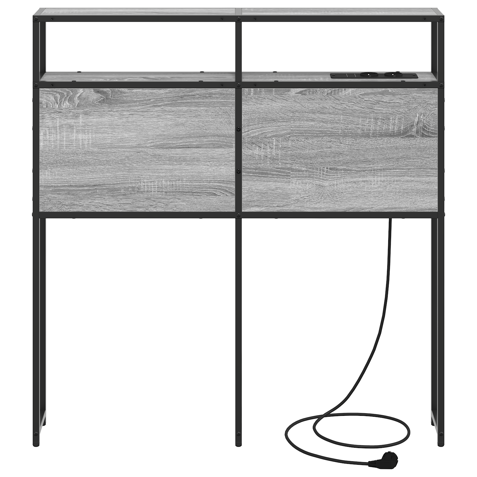 Tároló fejtámla fejtámlával tárolóval szürke sonoma 80 cm faanyag