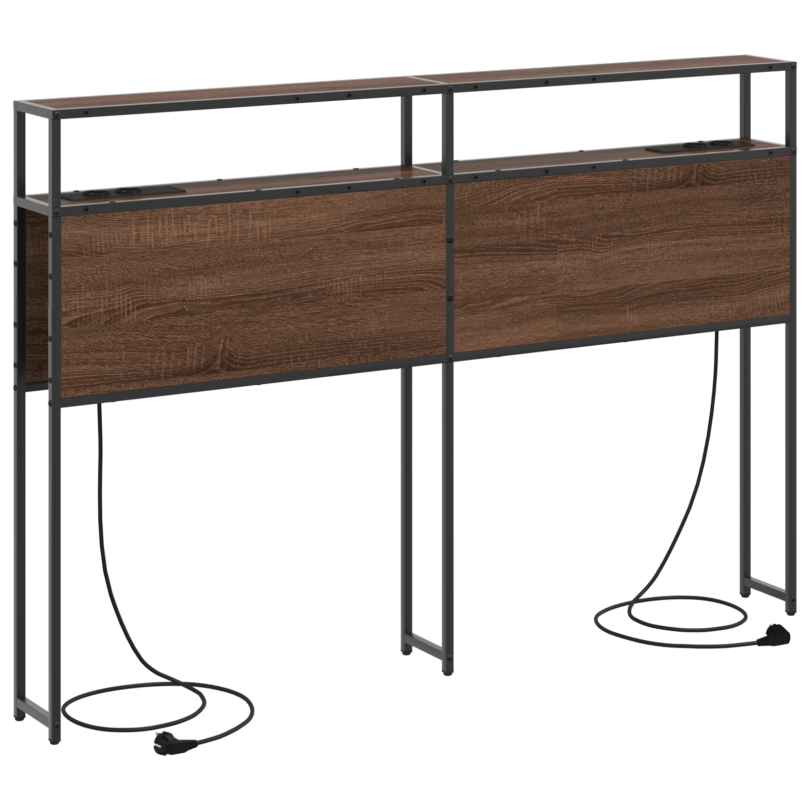 Tároló fejtámla fejtámlával tárolóval barna tölgy 135 cm faanyag