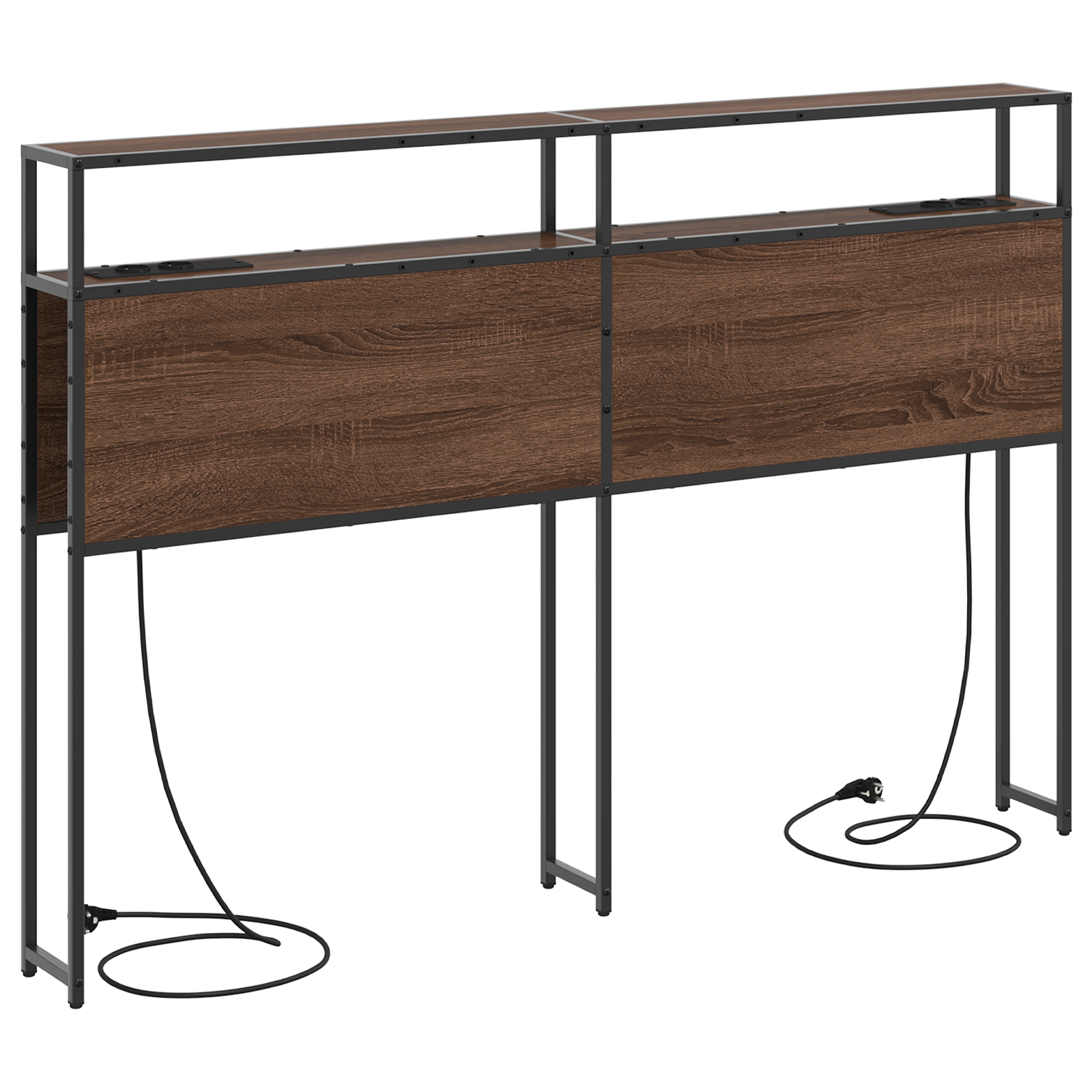 Tároló fejtámla fejtámlával tárolóval barna tölgy 135 cm faanyag