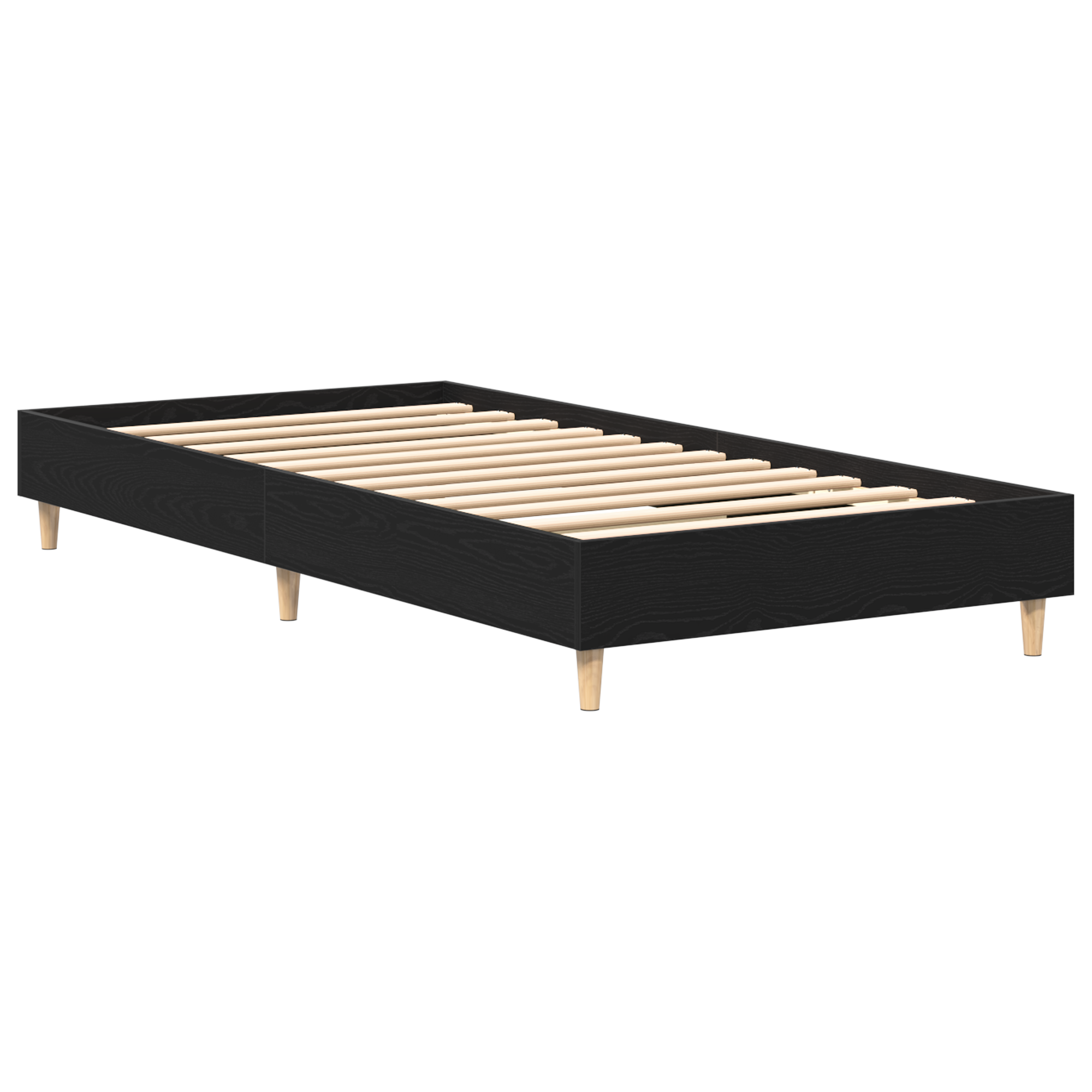 90x200 cm-es fekete tölgy műanyag ágykeret 90x200 cm-es fekete tölgy műanyag ágykeret