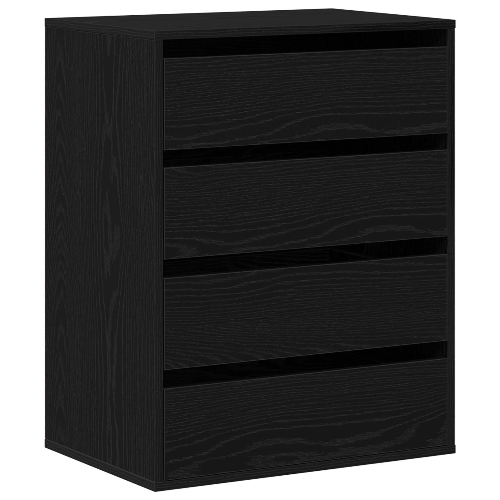 Fiókos szekrény fekete tölgy 60x41x76 cm szerelt fa Fiókos szekrény fekete tölgy 60x41x76 cm szerelt fa