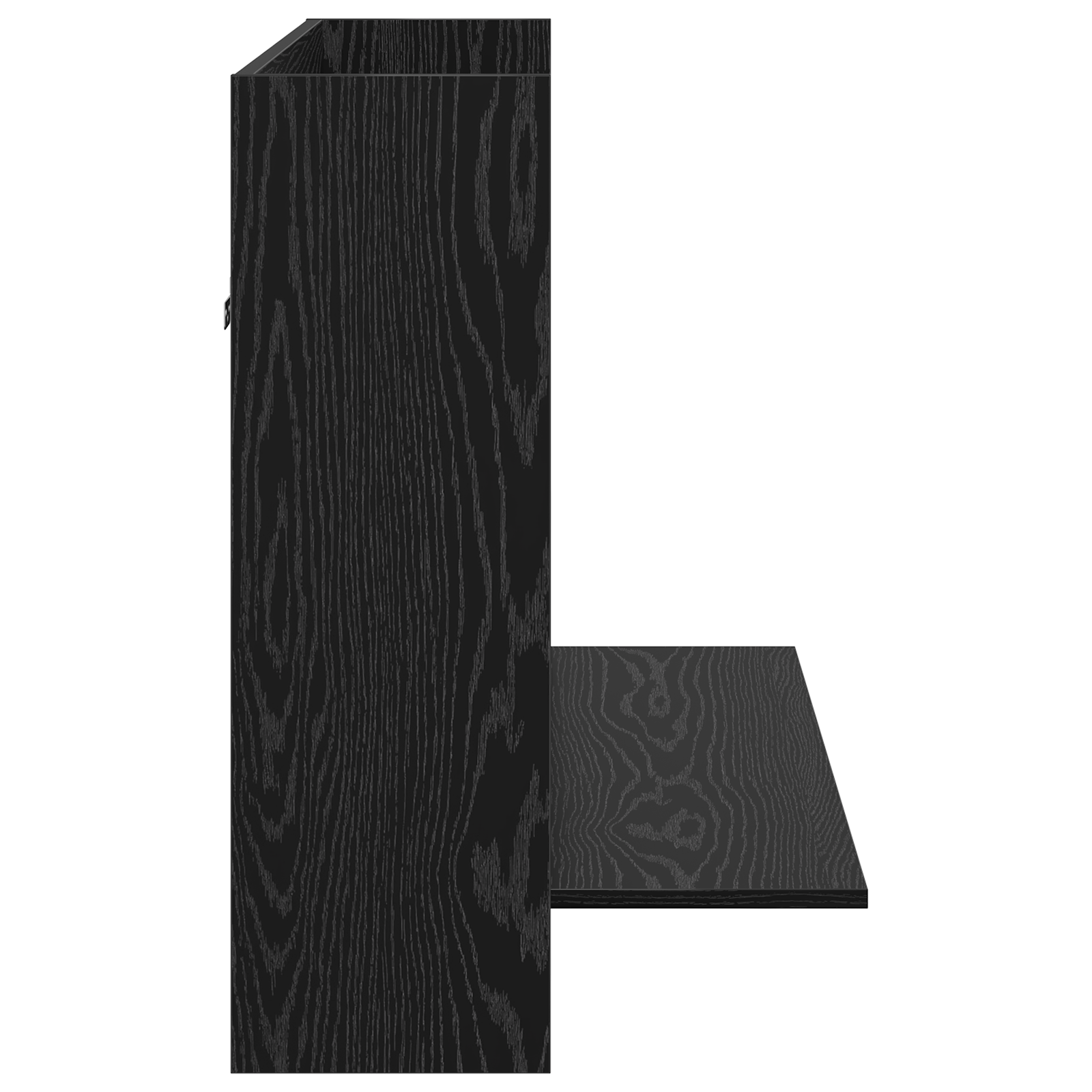 Falra szerelhető íróasztal fekete tölgy 105x48x75 cm szerelt fa